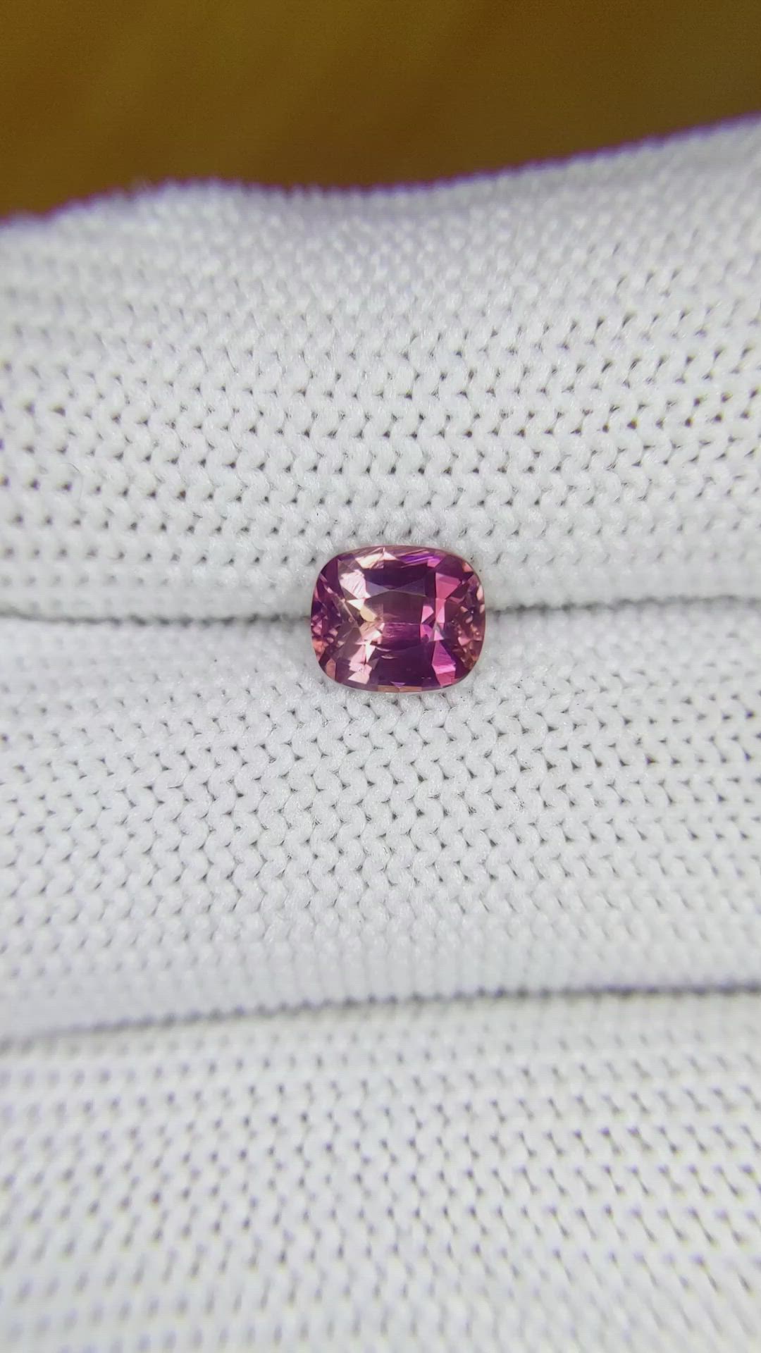 1.20 Ct. Purplish Pink Sapphire from Ceylon (Sri Lanka) Size Video