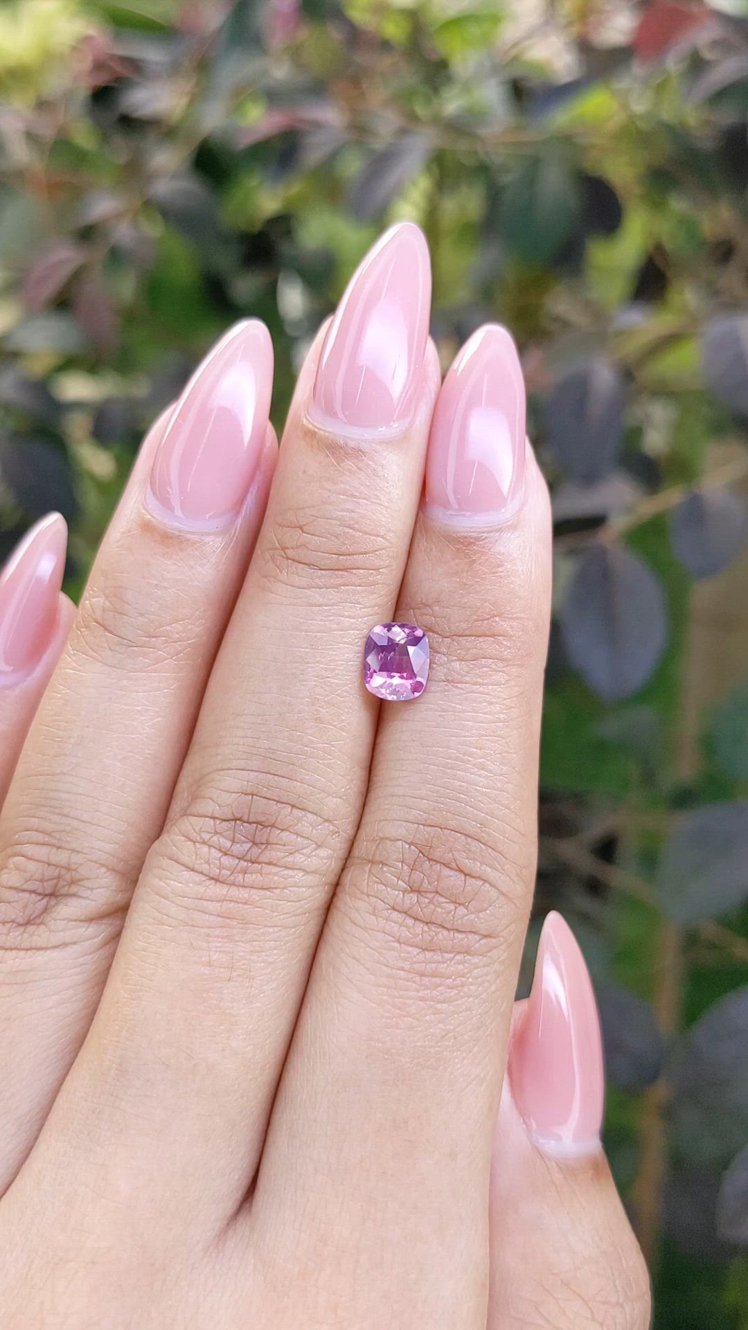1.20 Ct. Purplish Pink Sapphire from Ceylon (Sri Lanka) Size Video
