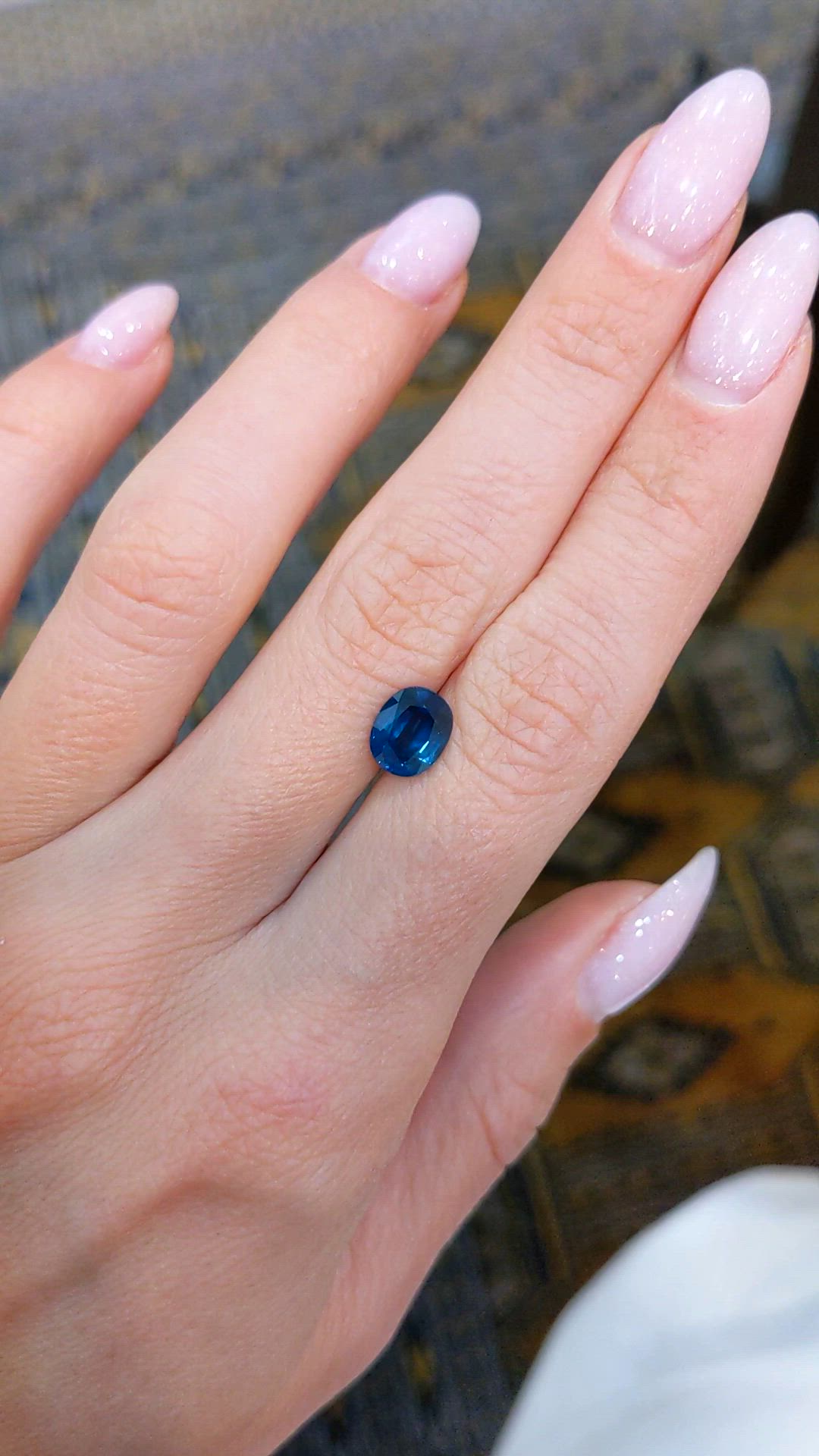 1.85 Ct. Blue Sapphire from Ceylon (Sri Lanka) Size Video