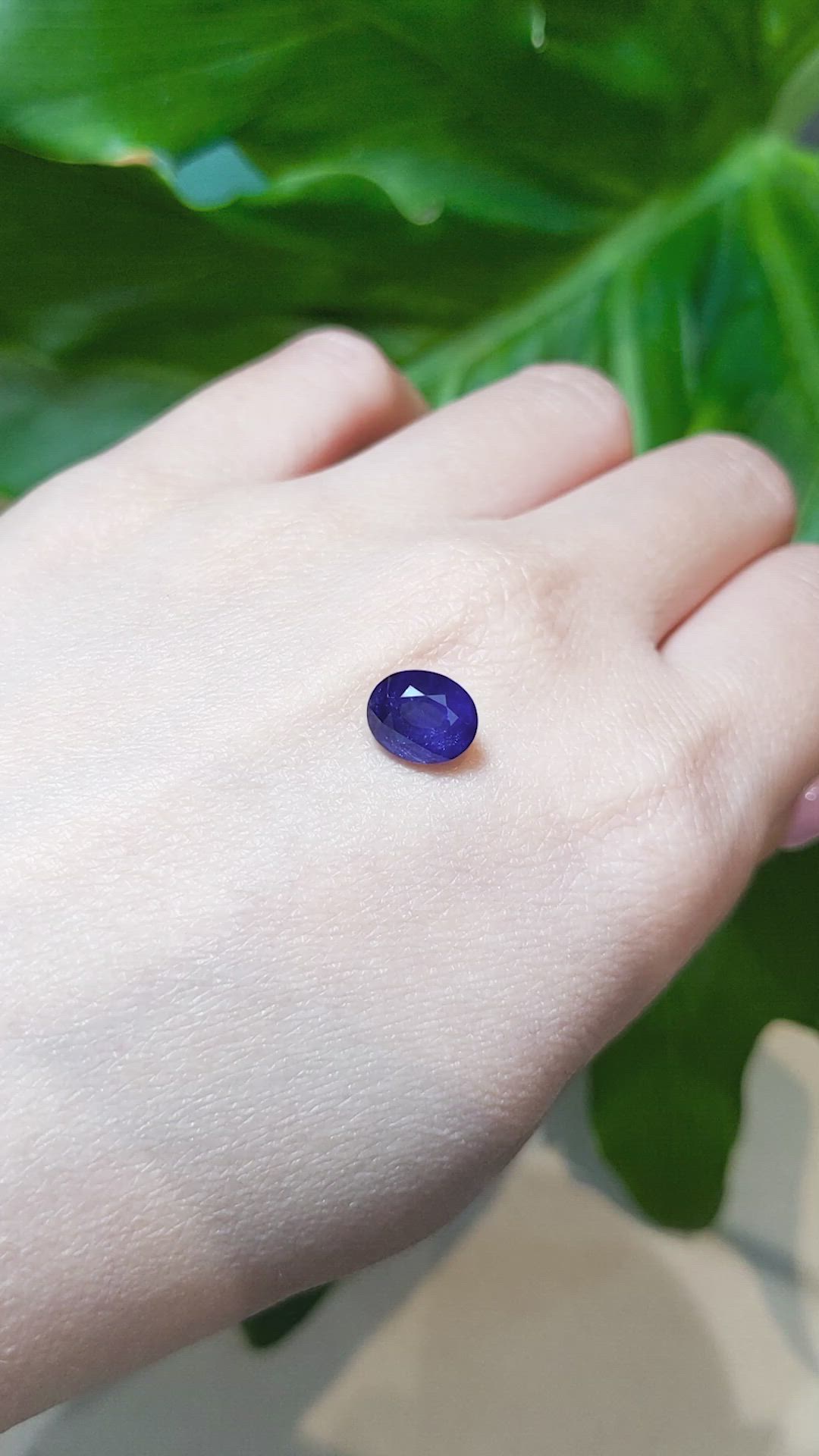 3.08 Ct. Blue Sapphire from Ceylon (Sri Lanka) Size Video