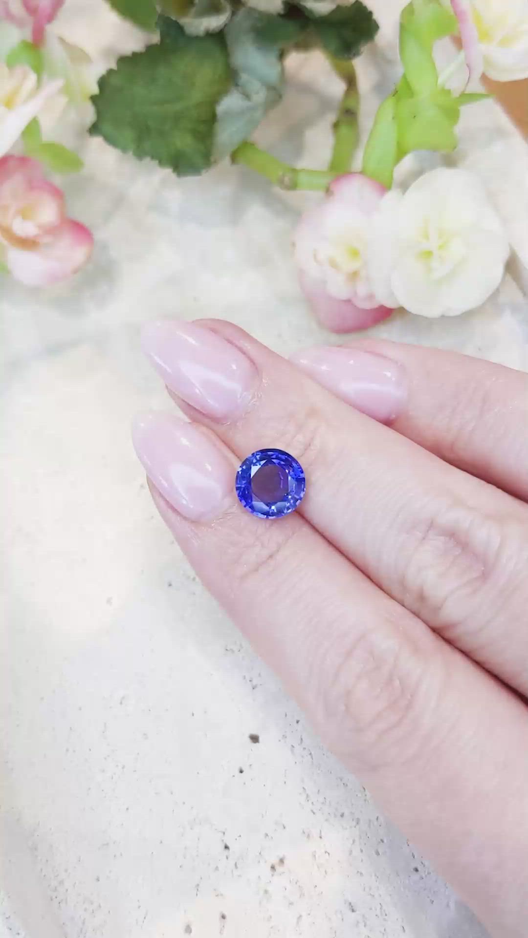 2.99 Ct. Blue Sapphire from Ceylon (Sri Lanka) Size Video