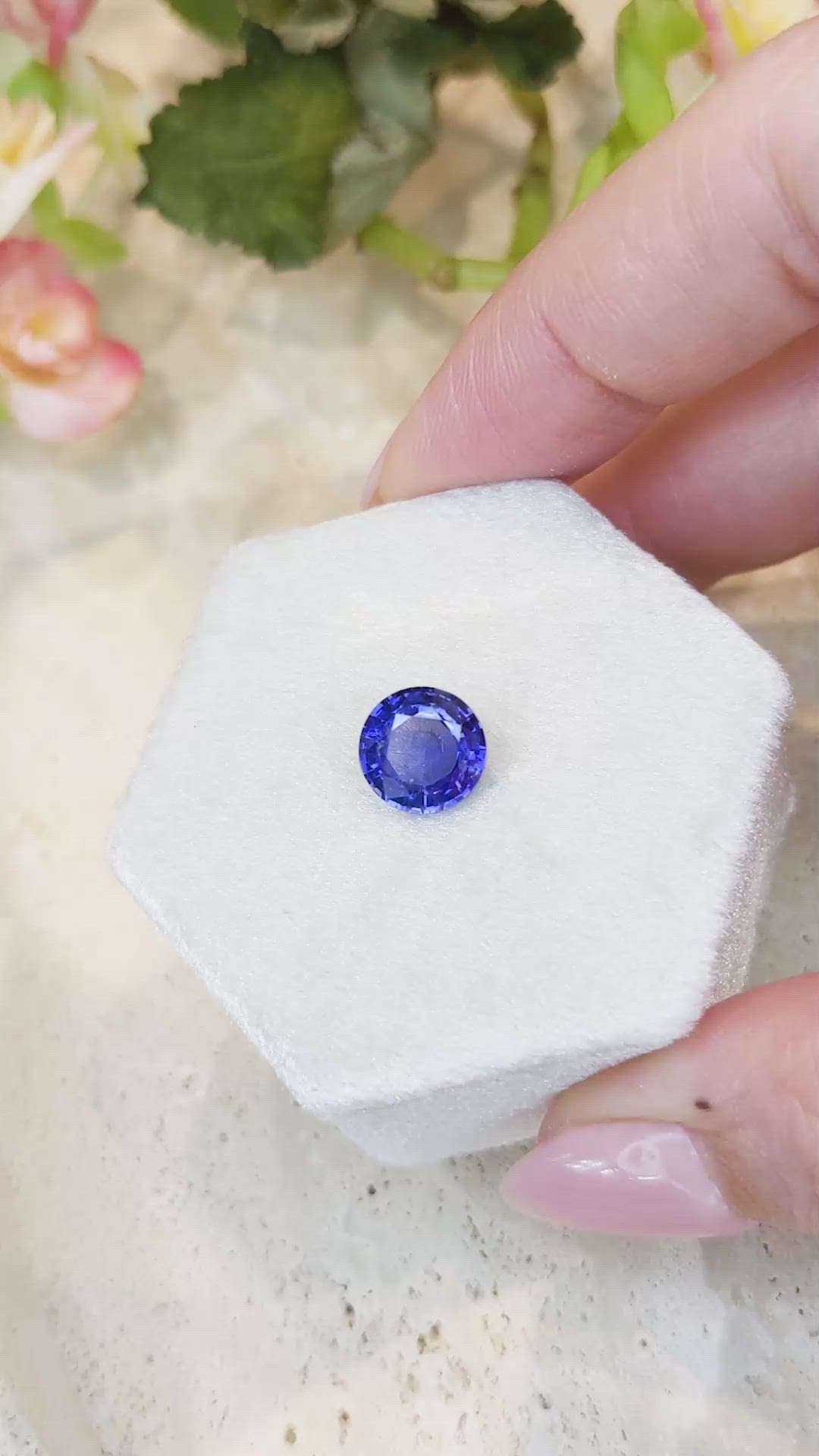 2.99 Ct. Blue Sapphire from Ceylon (Sri Lanka) Size Video