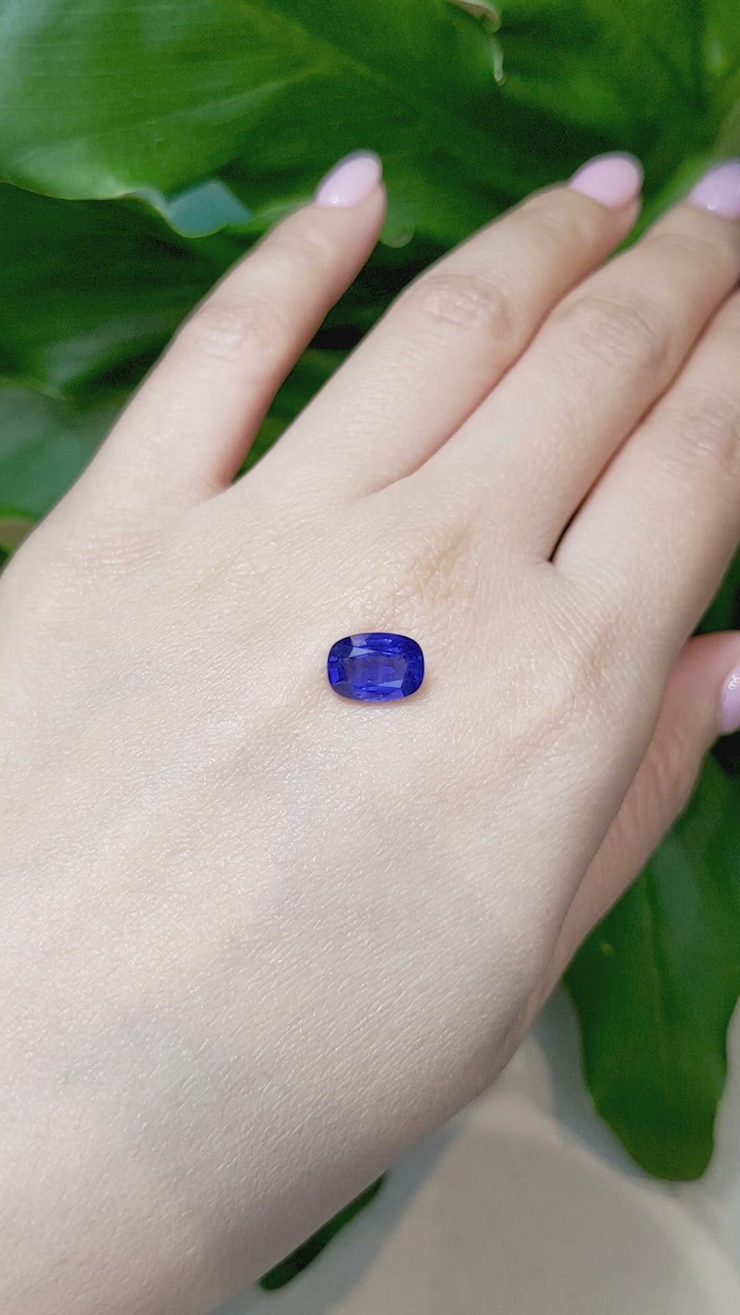 2.92 Ct. Blue Sapphire from Ceylon (Sri Lanka) Size Video