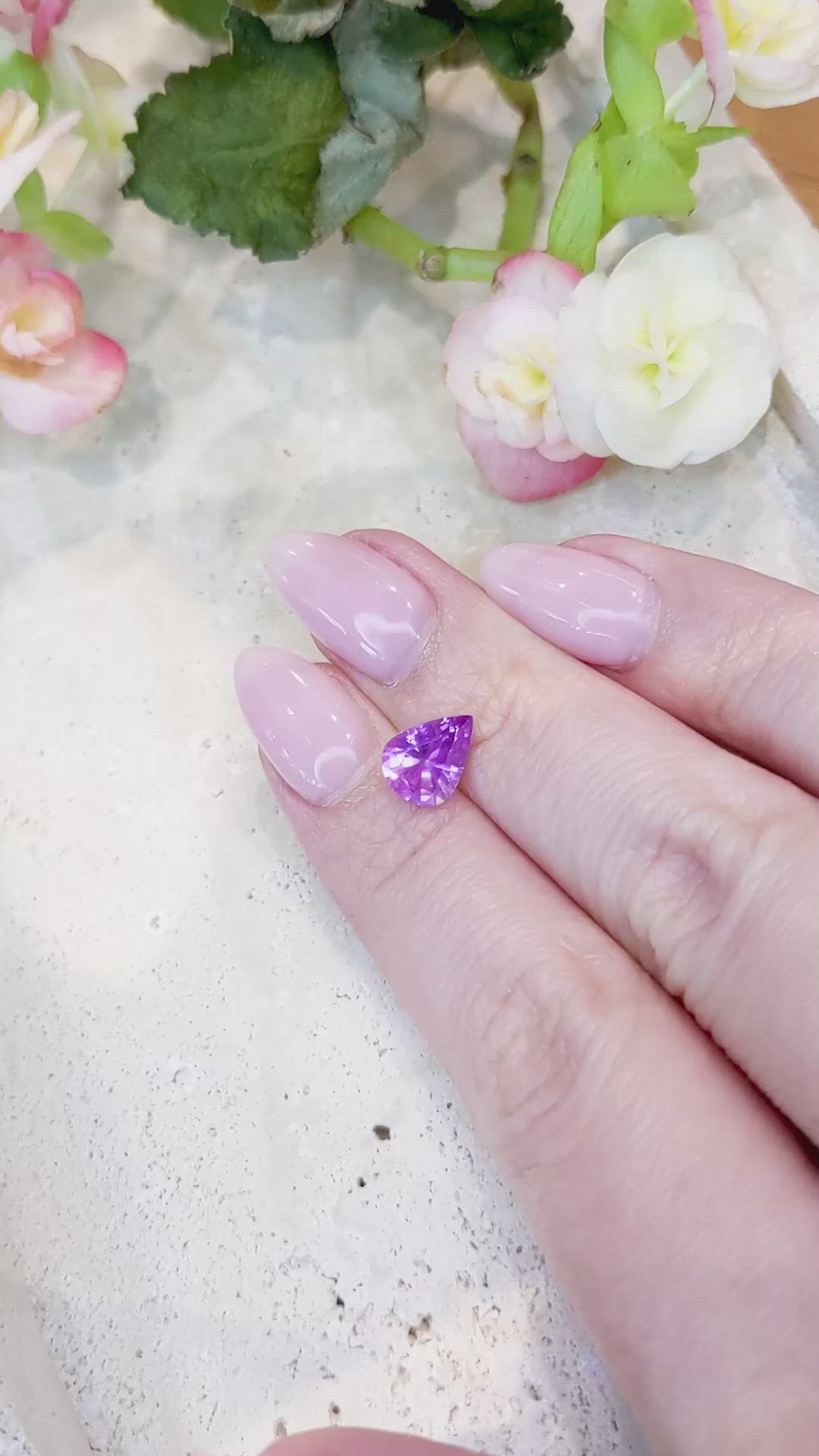 1.86 Ct. Purplish Pink Sapphire from Madagascar Size Video