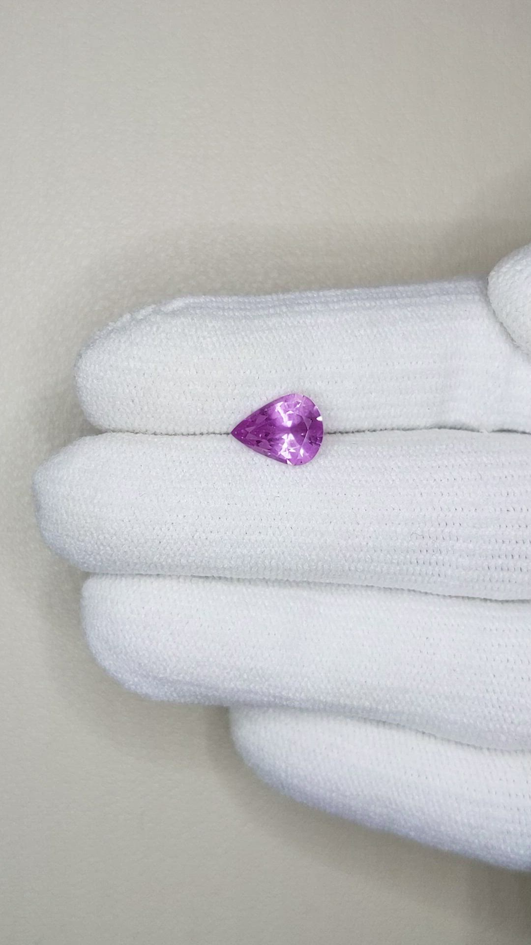 1.86 Ct. Purplish Pink Sapphire from Madagascar Size Video
