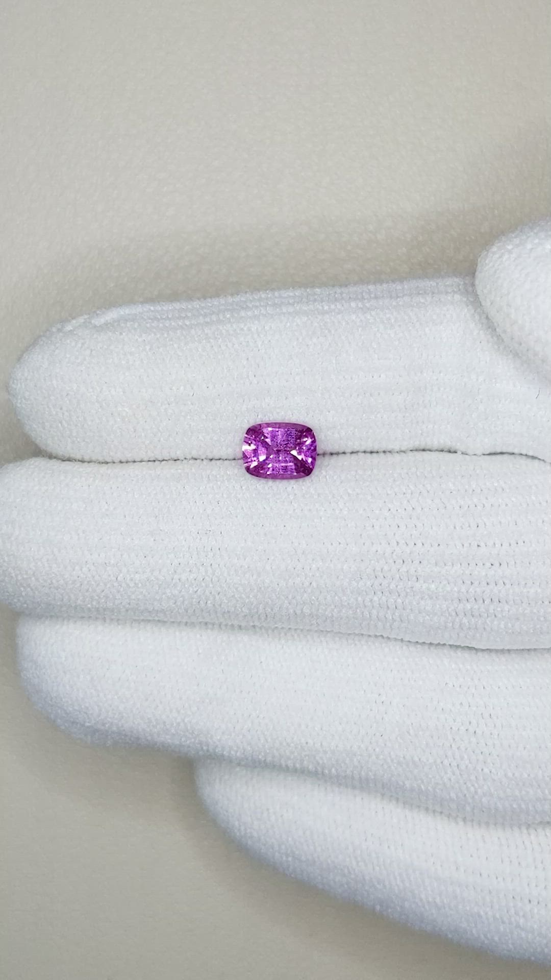 0.98 Ct. Purplish Pink Sapphire from Madagascar Size Video