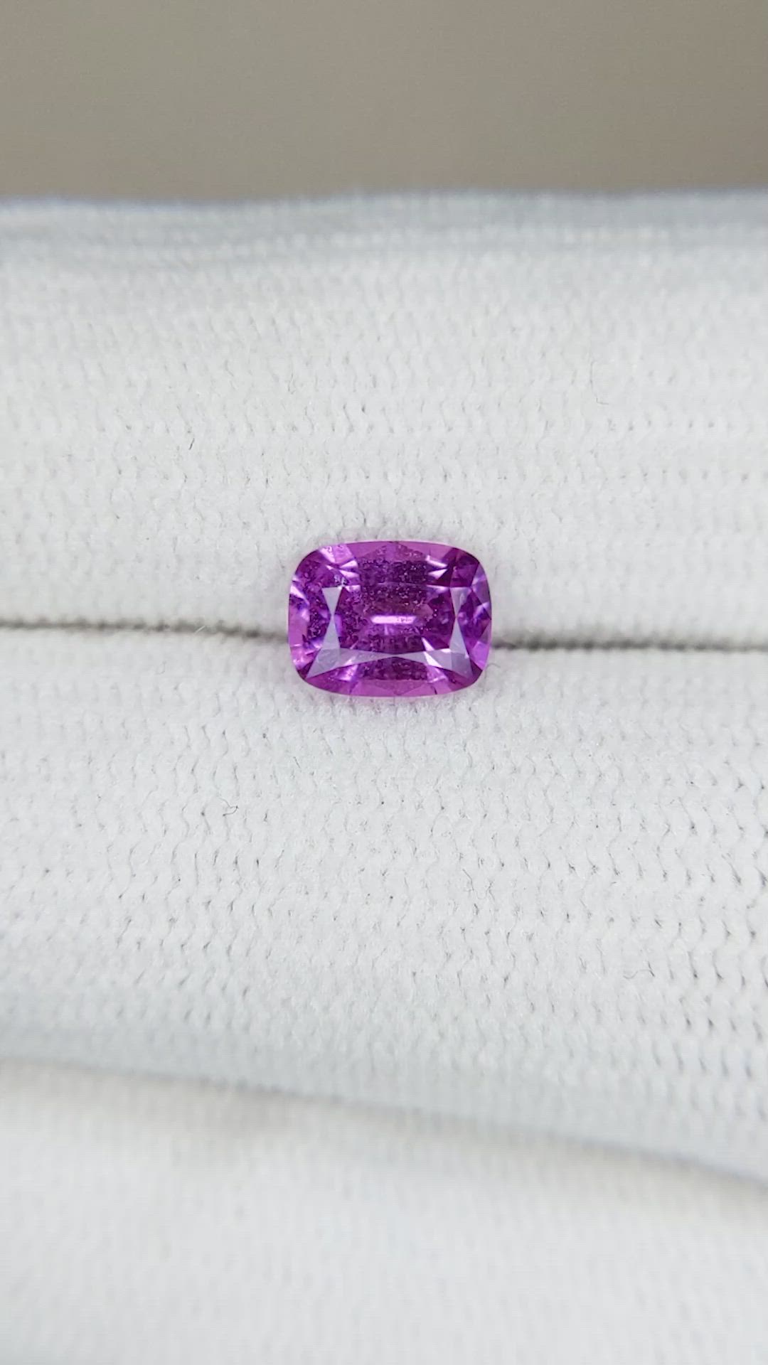 0.98 Ct. Purplish Pink Sapphire from Madagascar Size Video