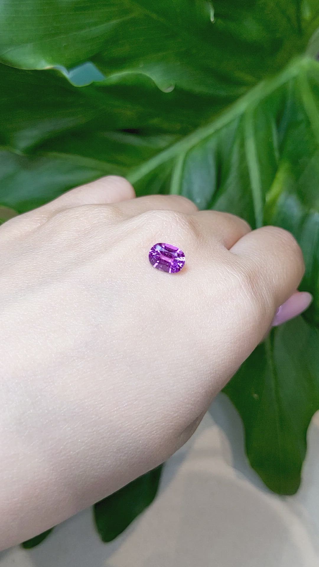 1.70 Ct. Purple Sapphire from Madagascar Size Video