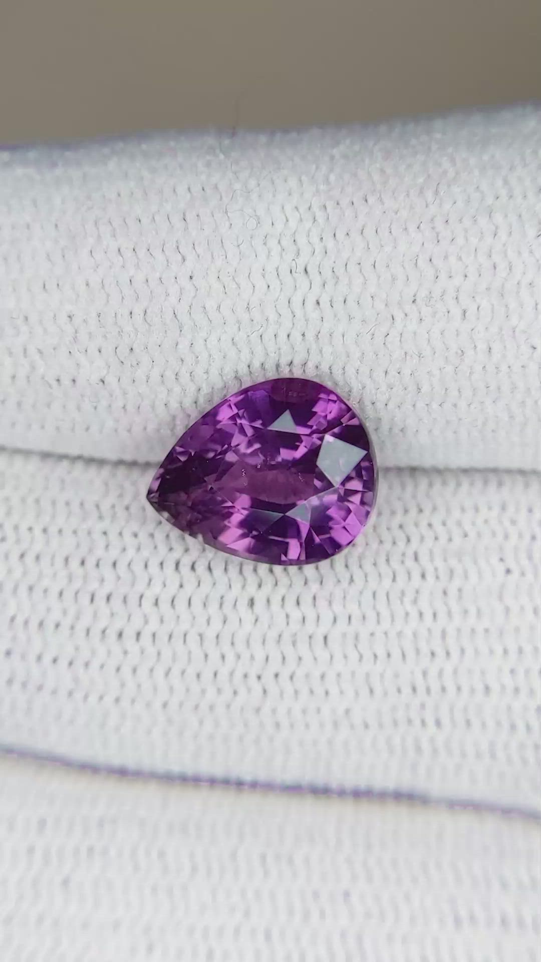 4.56 Ct. Purple Sapphire from Ceylon (Sri Lanka) Size Video