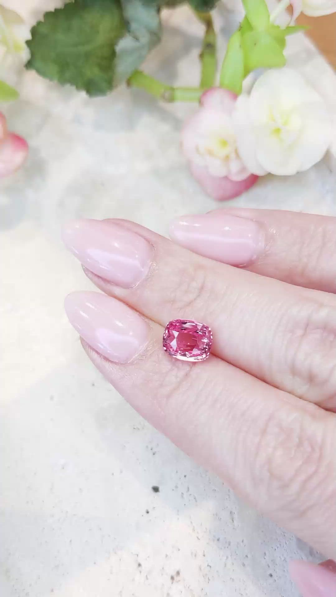 2.49 Ct. Padparadscha Sapphire from Madagascar Size Video