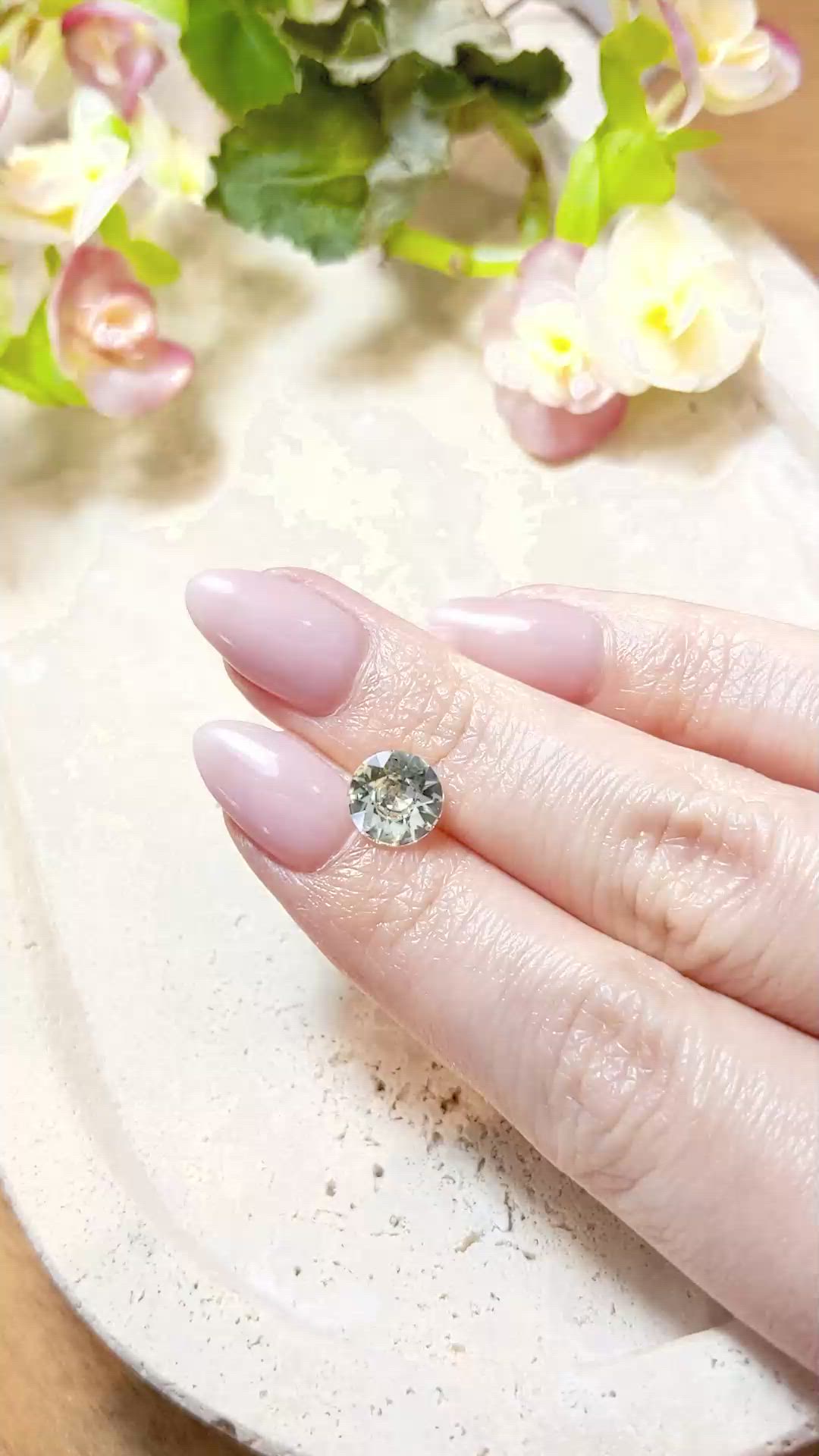 2.09 Ct. Greenish Yellow Sapphire from Ceylon (Sri Lanka) Size Video