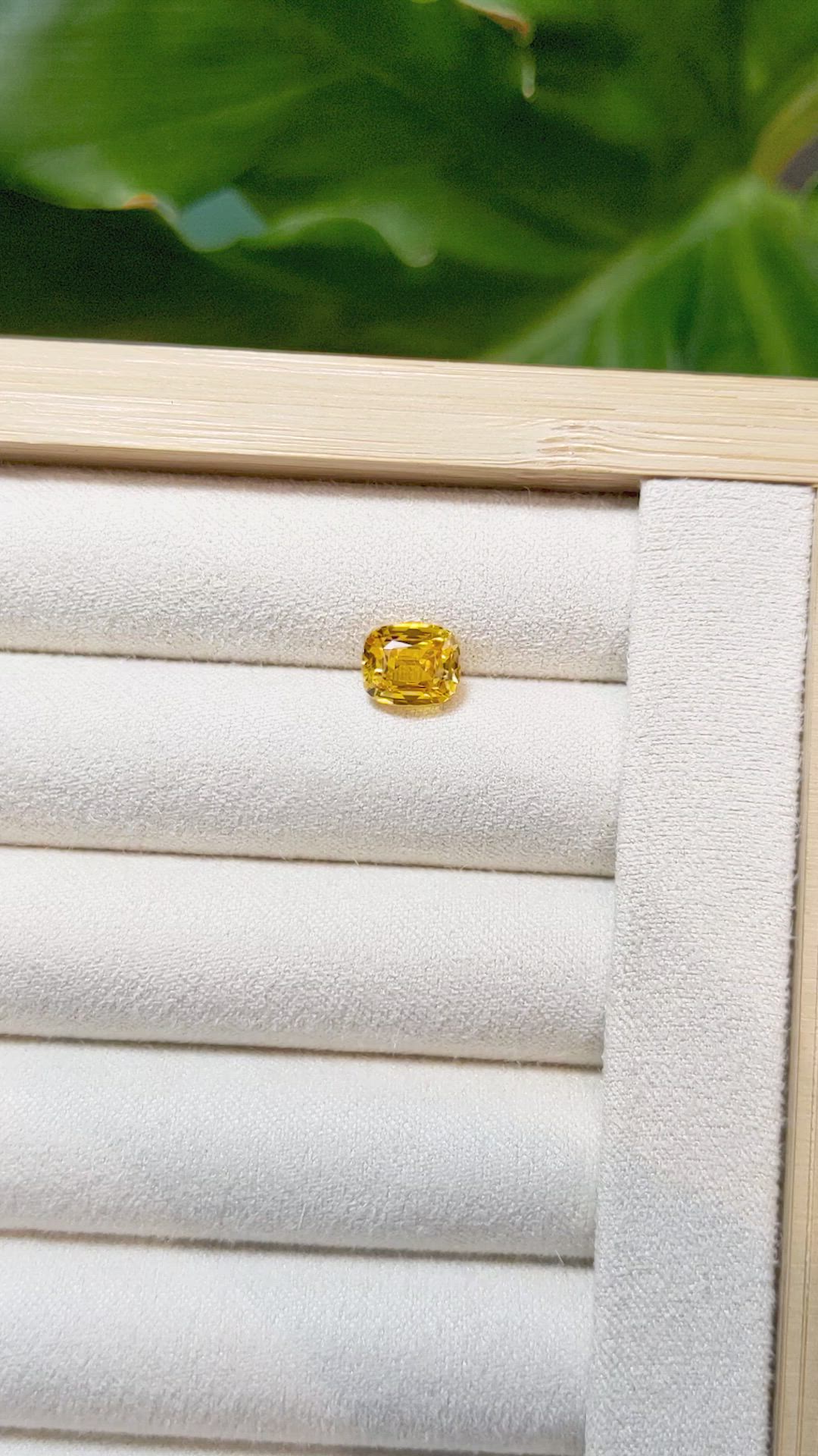 3.06 Ct. Orangish Yellow Sapphire from Ceylon (Sri Lanka) Size Video