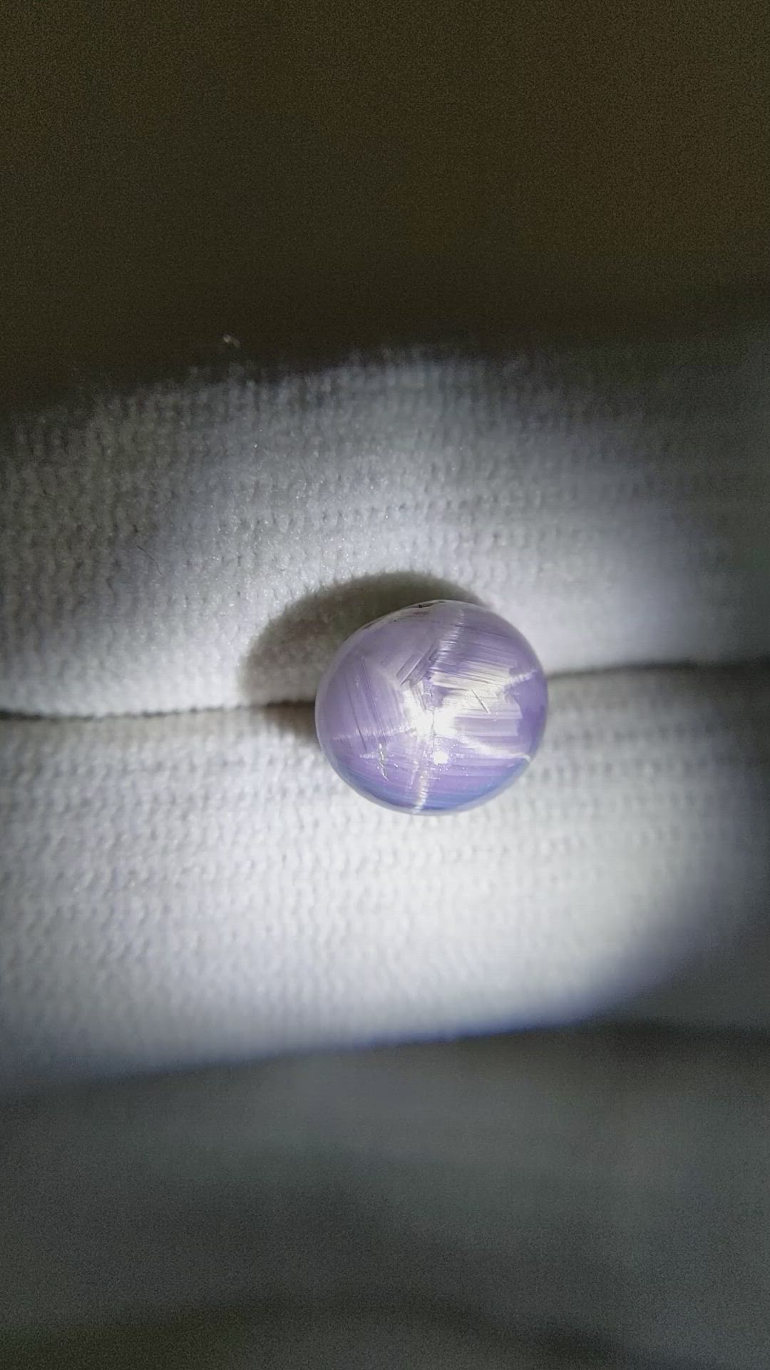 5.89 Ct. Bluish Purple Star Sapphire from Ceylon (Sri Lanka) Size Video