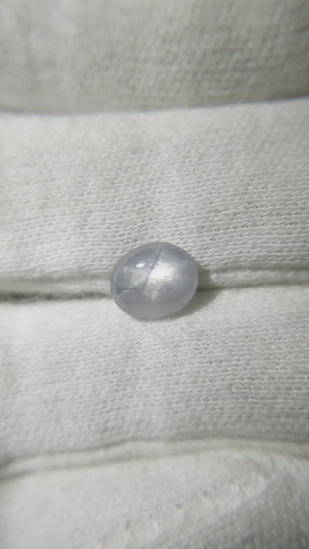 1.95 Ct. Grey Star Sapphire from Ceylon (Sri Lanka) Size Video