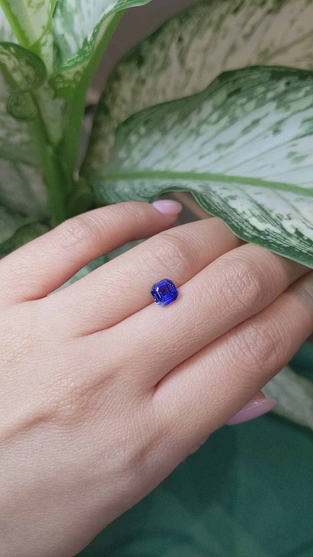1.36 Ct. Sapphire from Ceylon (Sri Lanka) Size Video