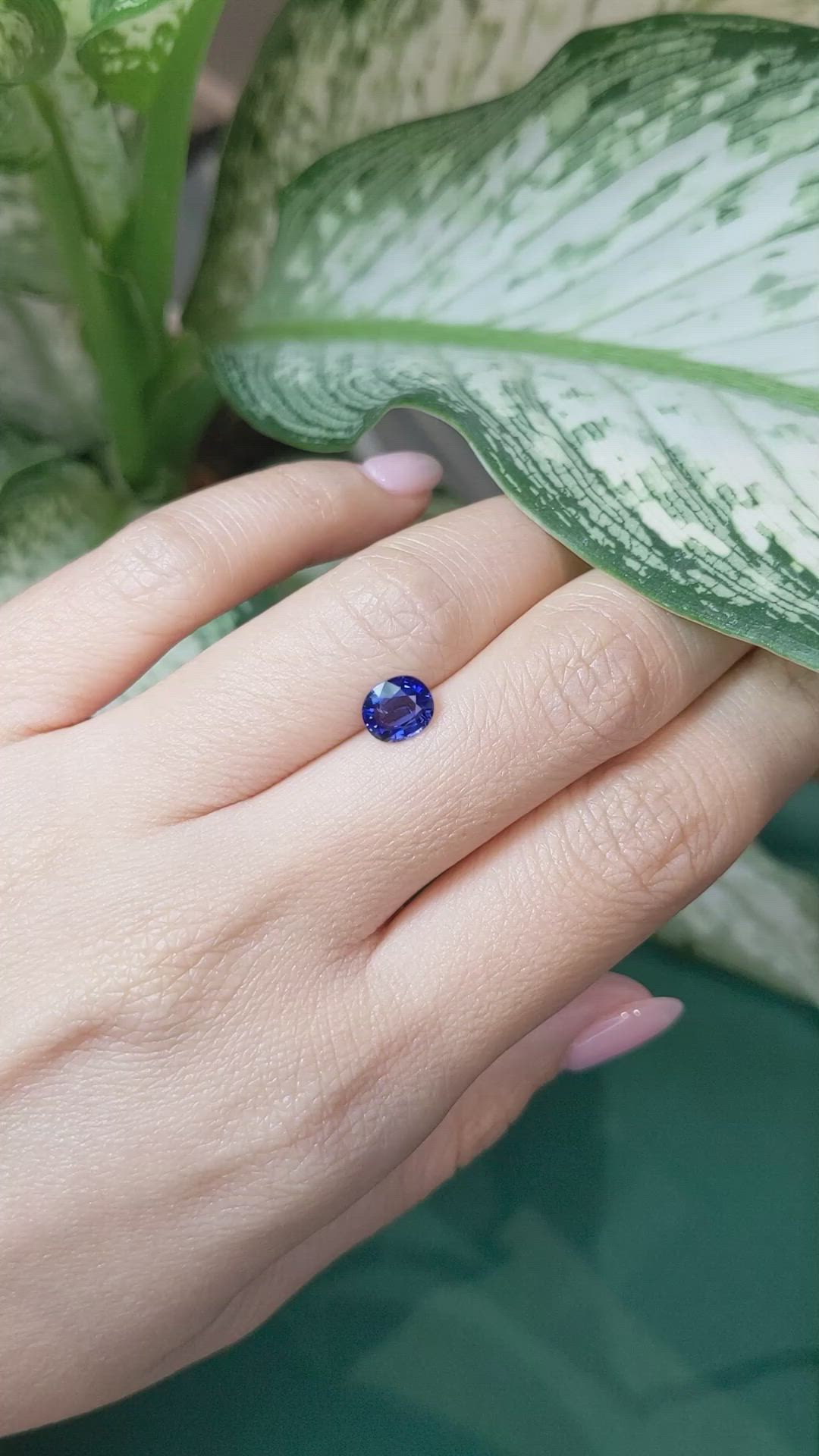 1.22 Ct. Blue Sapphire from Ceylon (Sri Lanka) Size Video