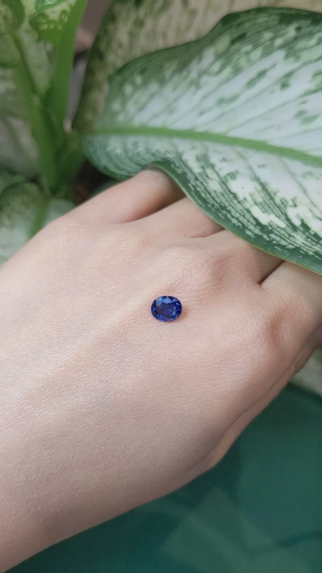 1.22 Ct. Blue Sapphire from Ceylon (Sri Lanka) Size Video