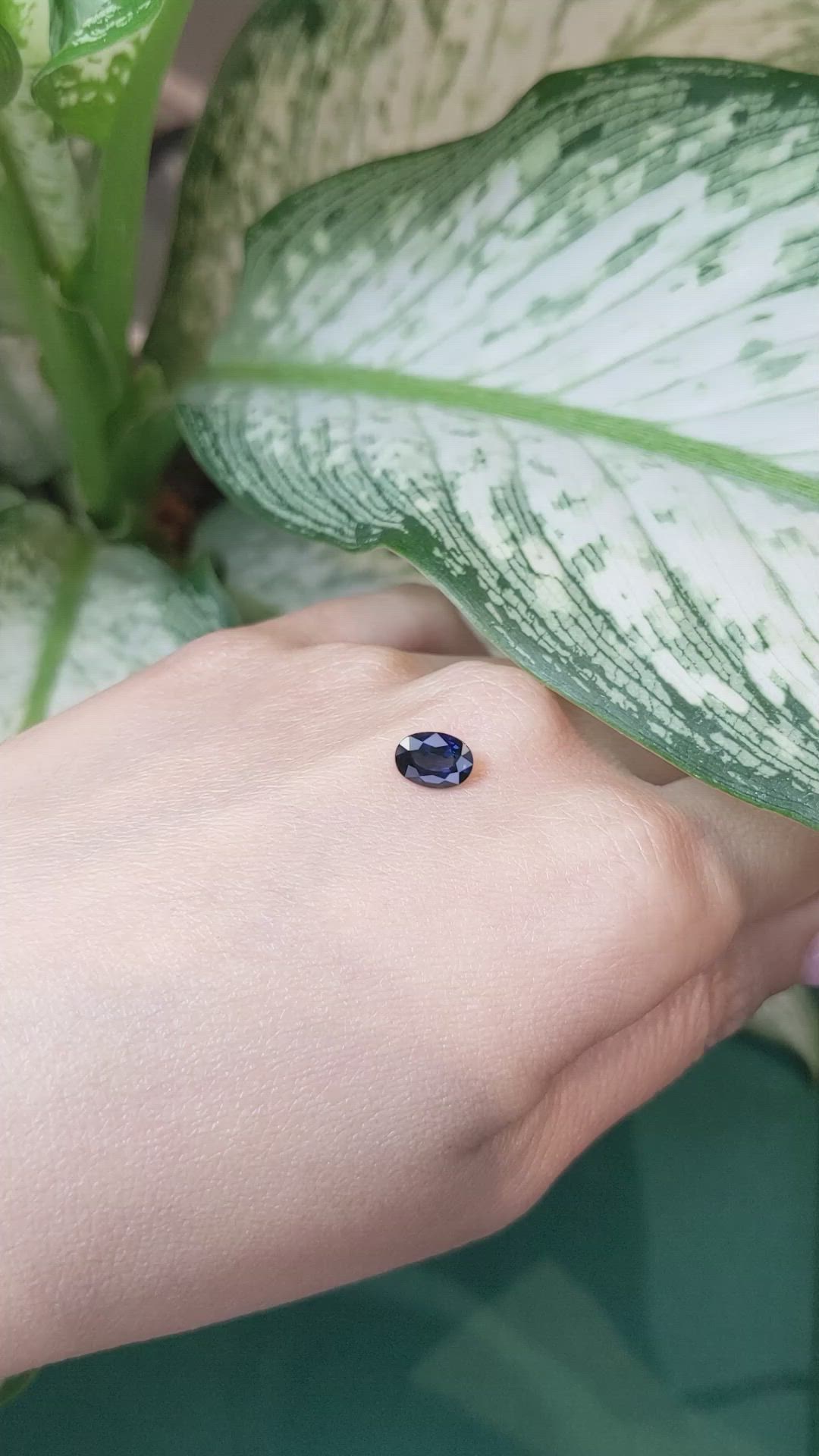 1.26 Ct. Blue Sapphire from Ceylon (Sri Lanka) Size Video