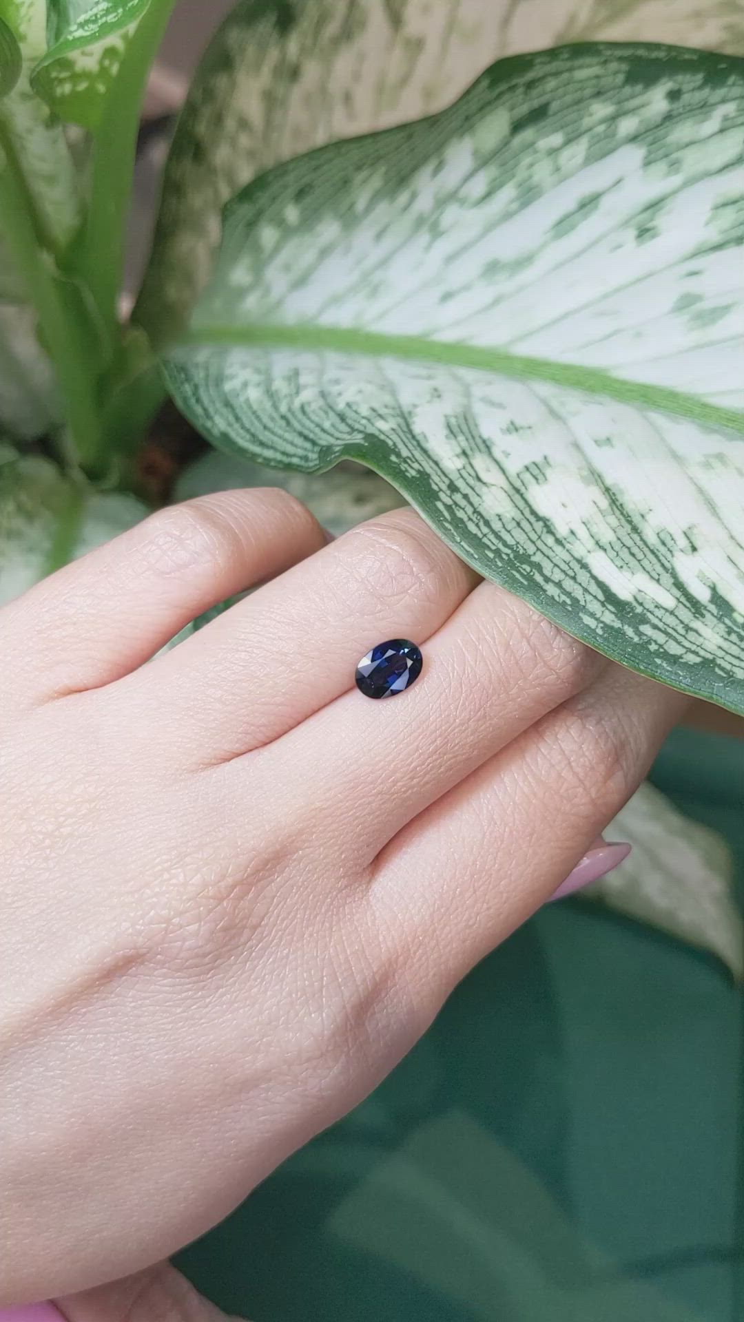 1.26 Ct. Blue Sapphire from Ceylon (Sri Lanka) Size Video
