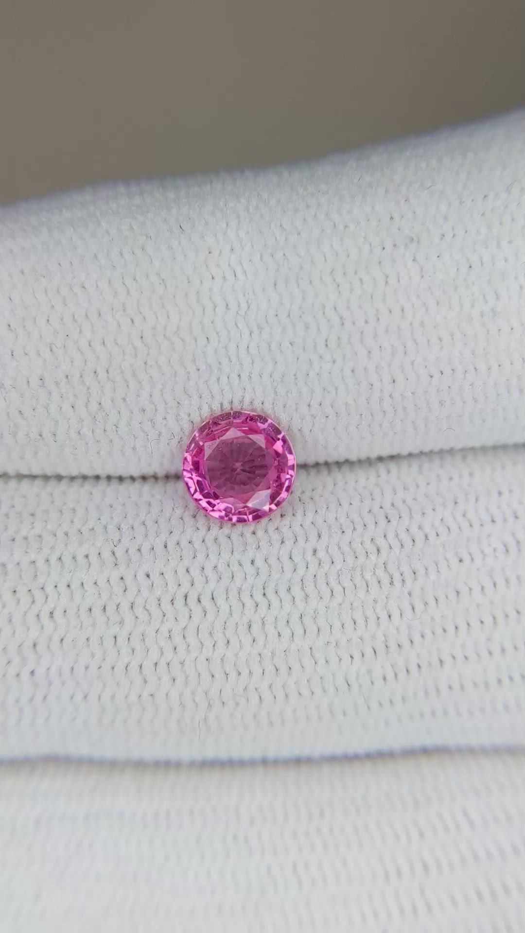1.02 Ct. Pink Sapphire from Ceylon (Sri Lanka) Size Video