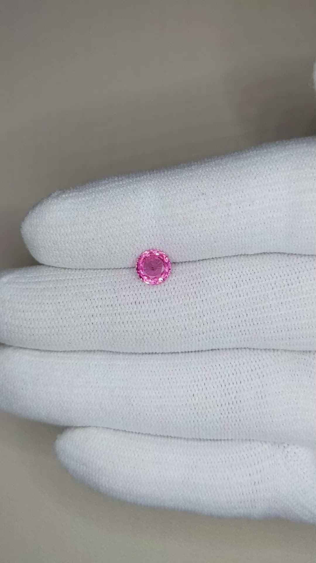 1.02 Ct. Pink Sapphire from Ceylon (Sri Lanka) Size Video