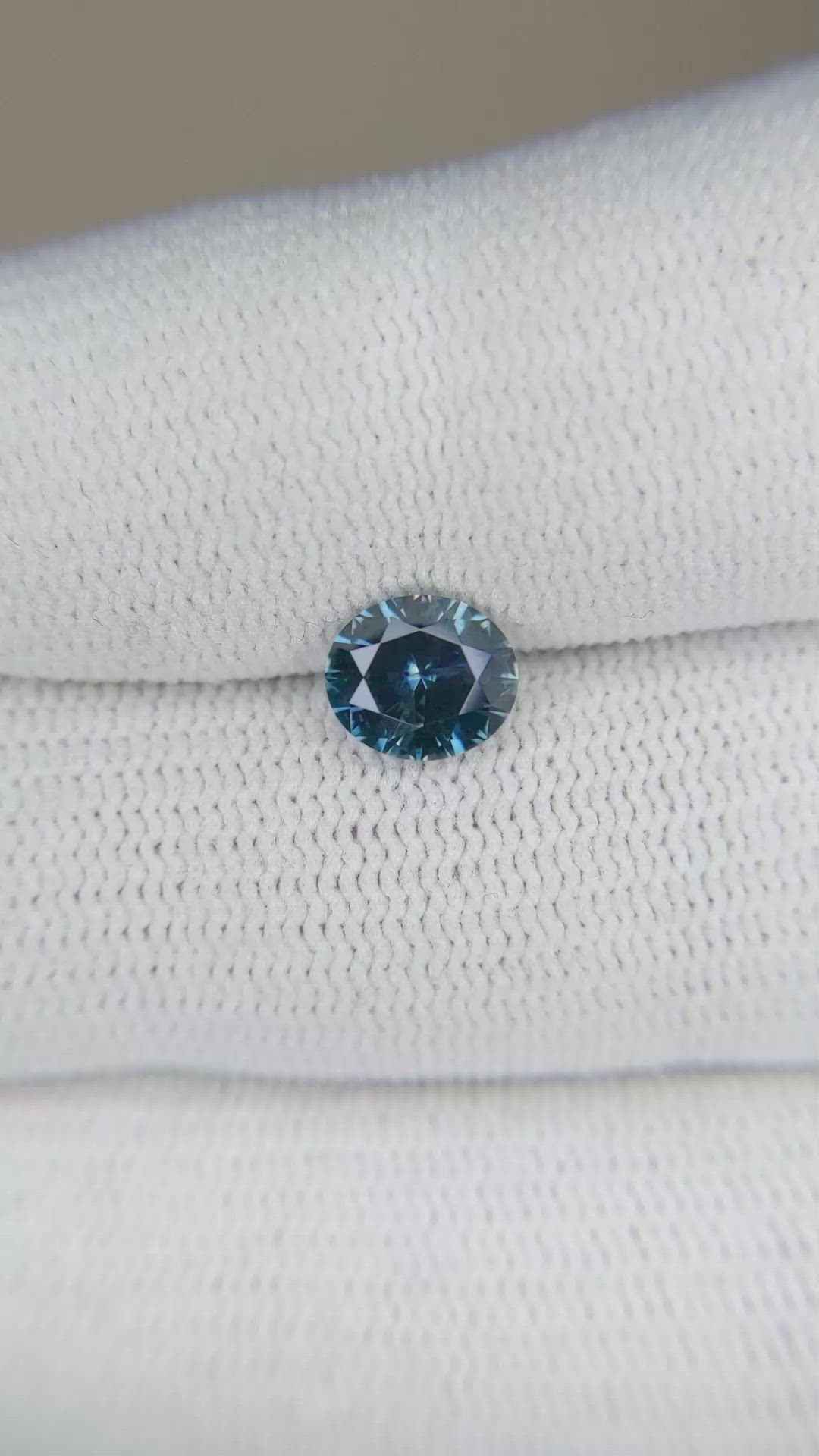 1.32 Ct. Greenish Blue Sapphire from Montana Size Video