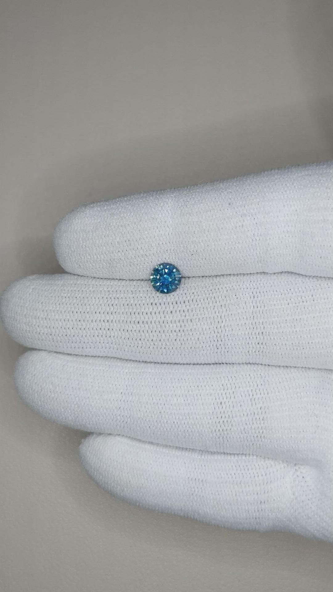 0.79 Ct. Blue Sapphire from Montana Size Video