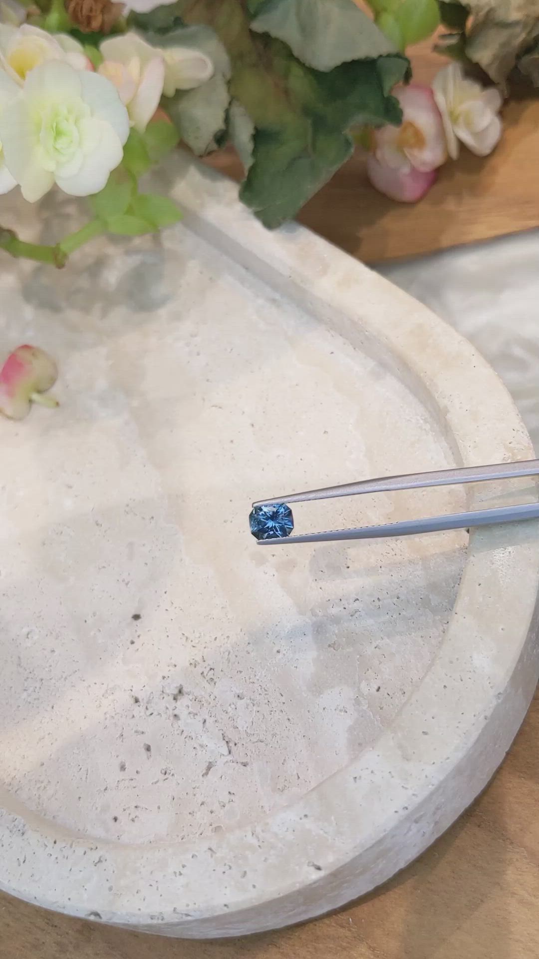 1.01 Ct. Blue Sapphire from Montana Size Video