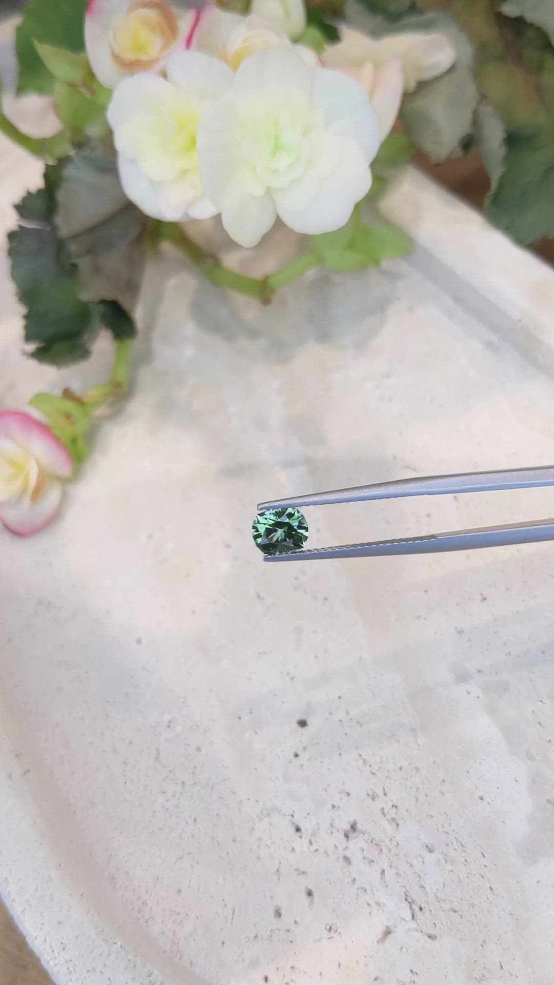1.17 Ct. Green Sapphire from Montana Size Video