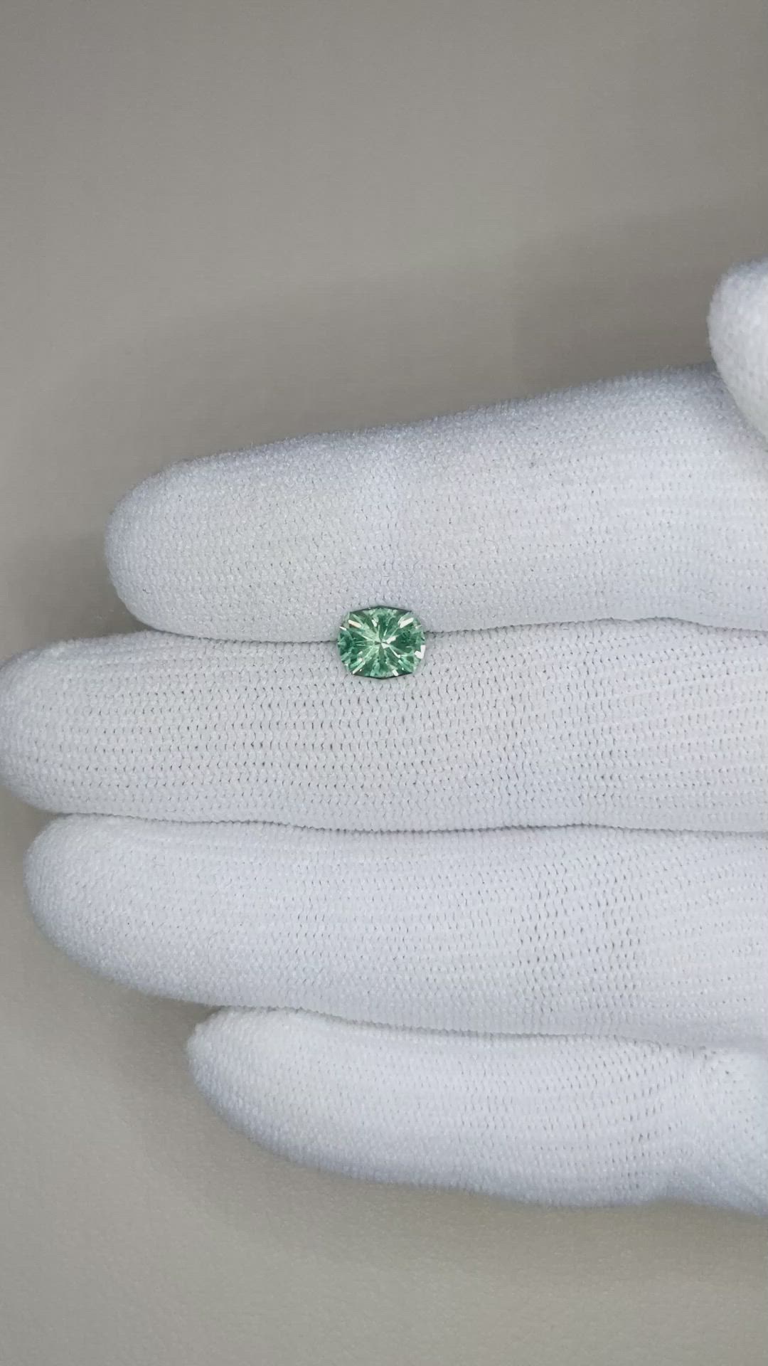 1.17 Ct. Green Sapphire from Montana Size Video