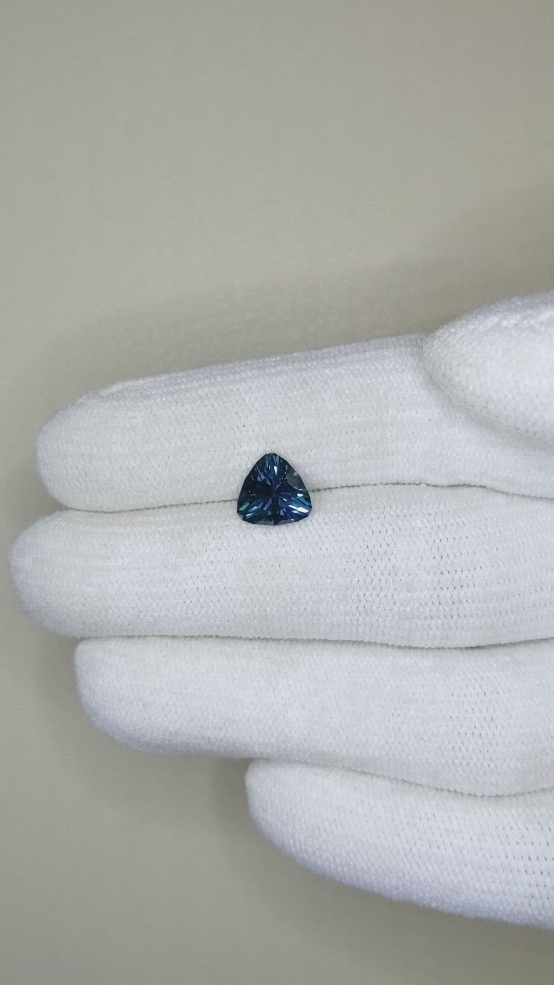 1.65 Ct. Greenish Blue Sapphire from Montana Size Video