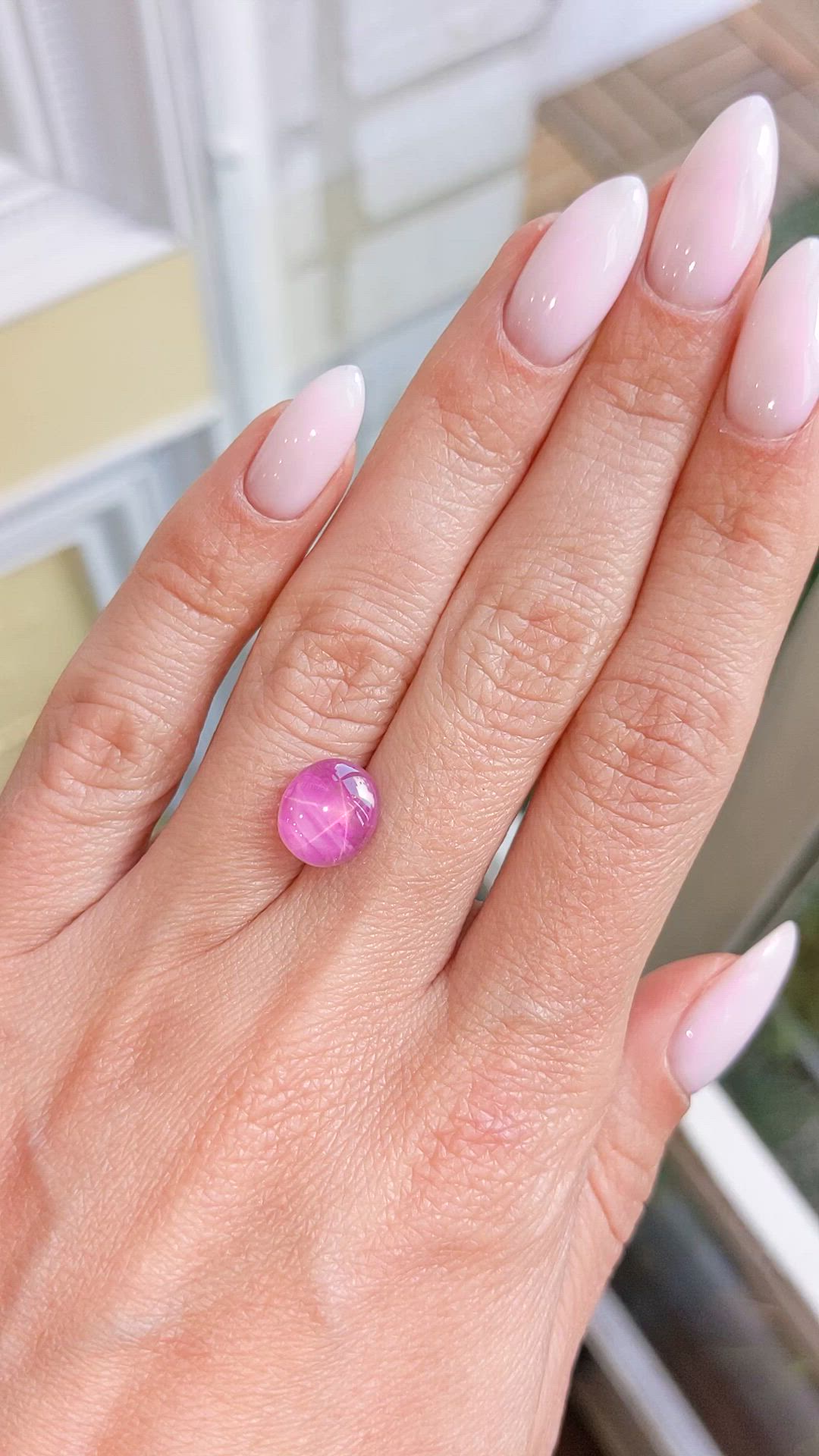 4.60 Ct. Pink Star Sapphire from Ceylon (Sri Lanka) Size Video