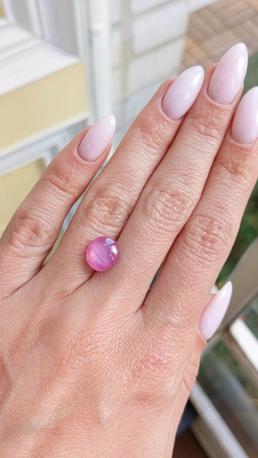 4.60 Ct. Pink Star Sapphire from Ceylon (Sri Lanka) Size Video