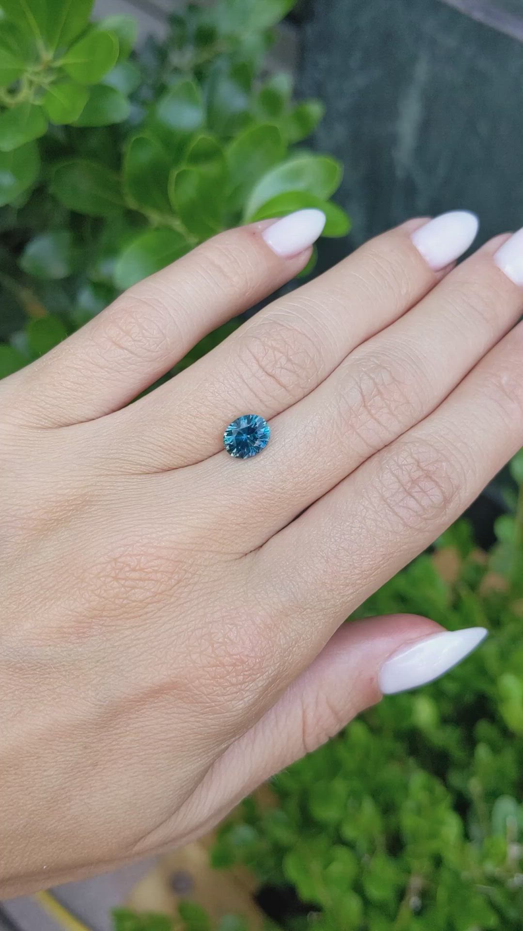 1.72 Ct. Greenish Blue Sapphire from Montana Size Video