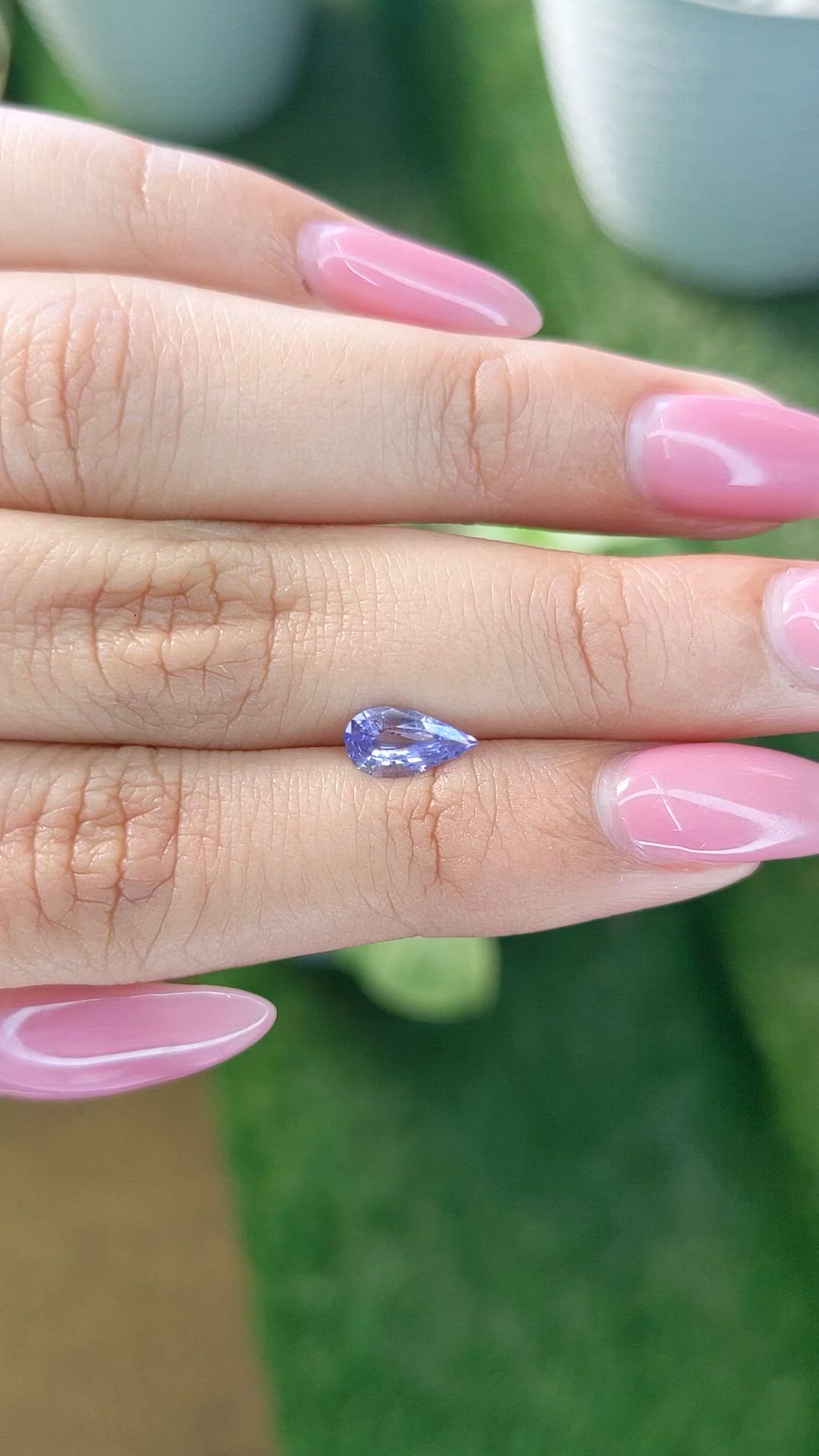 0.66 Ct. Violet Sapphire from Ceylon (Sri Lanka) Size Video