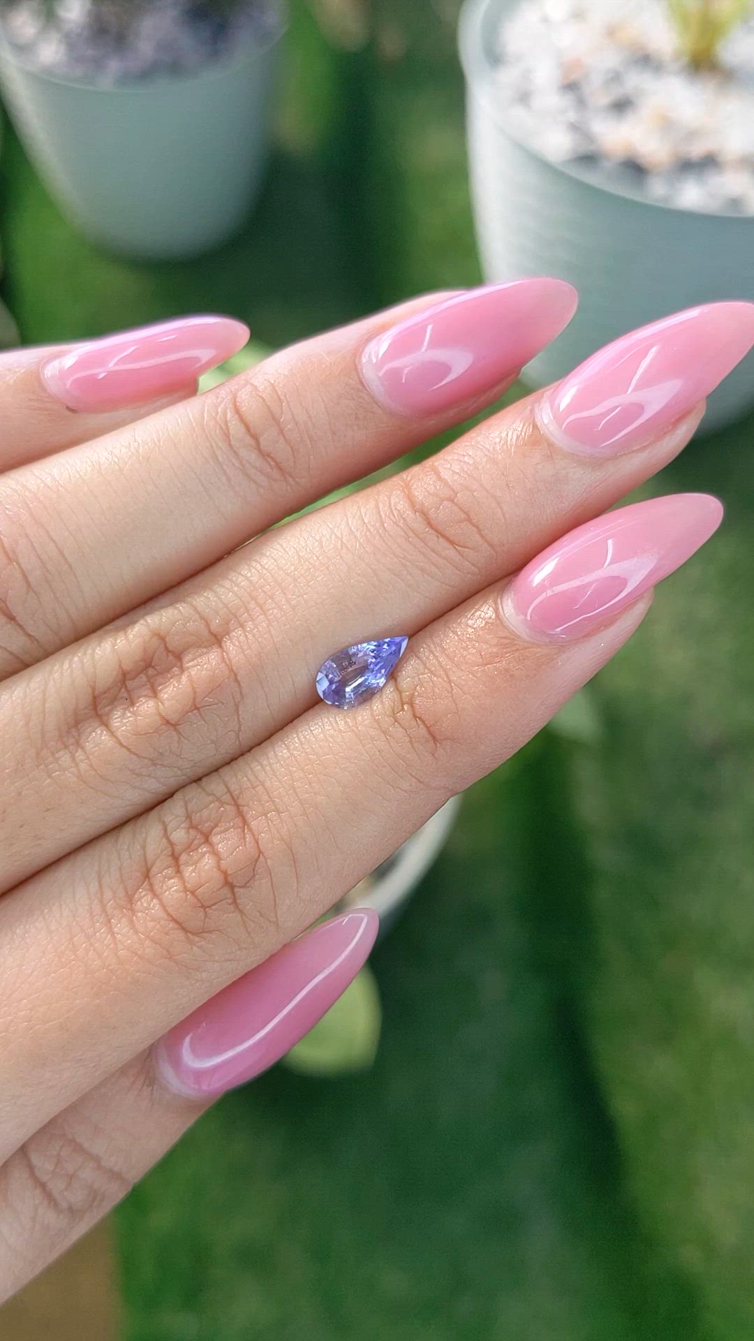 0.66 Ct. Violet Sapphire from Ceylon (Sri Lanka) Size Video