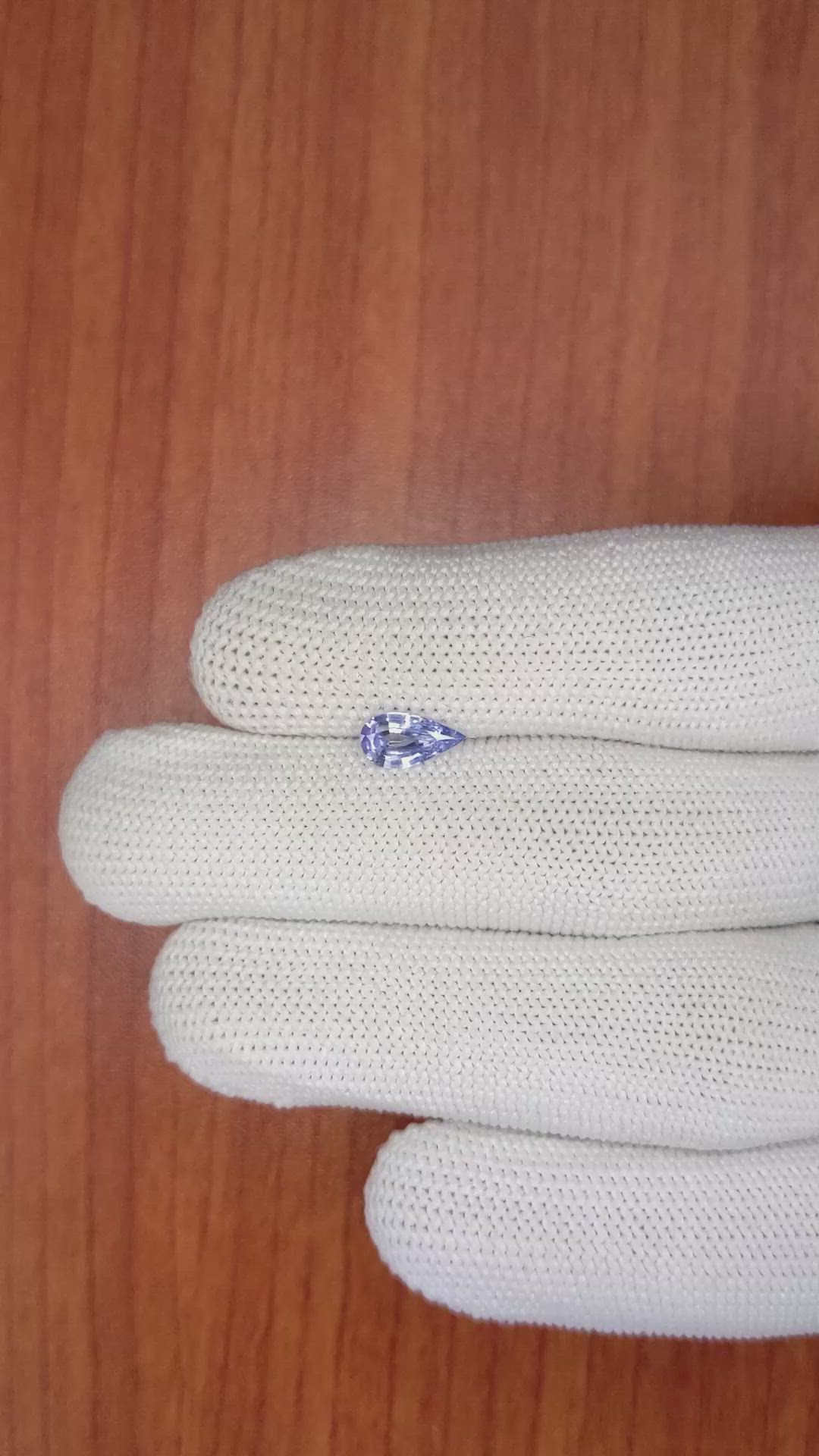 0.66 Ct. Violet Sapphire from Ceylon (Sri Lanka) Size Video