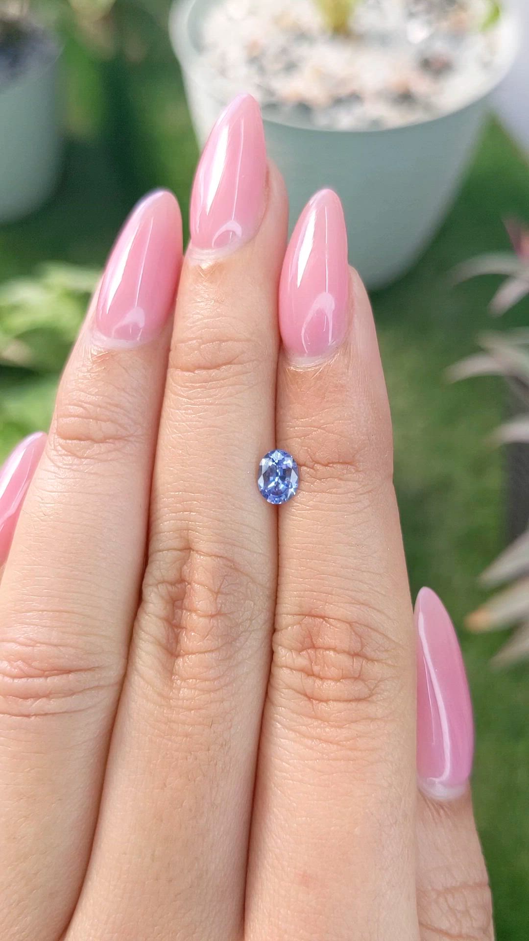 0.57 Ct. Blue Sapphire from Ceylon (Sri Lanka) Size Video