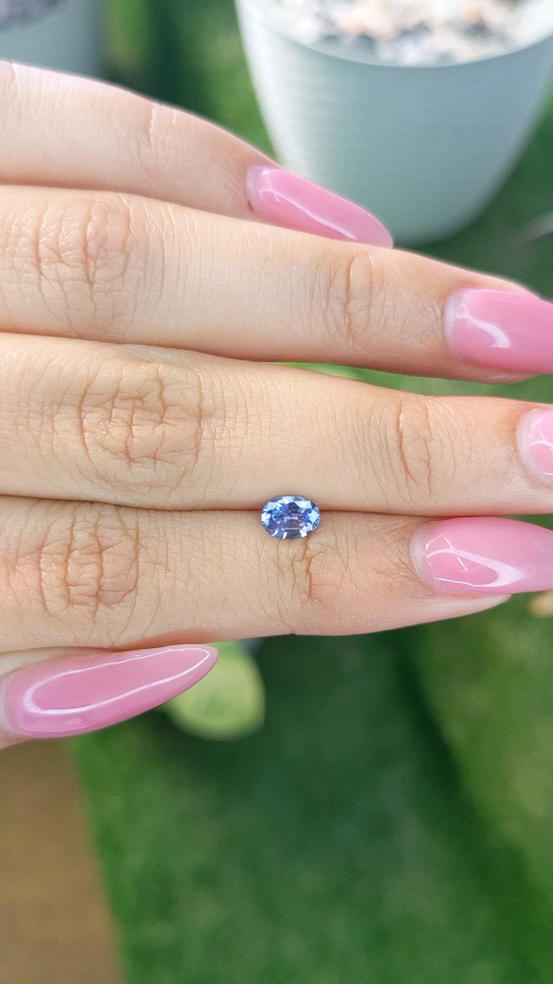 0.57 Ct. Blue Sapphire from Ceylon (Sri Lanka) Size Video