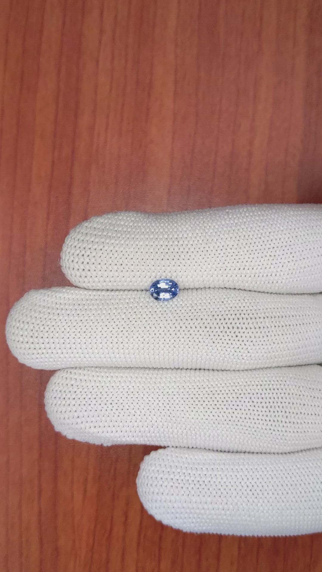 0.57 Ct. Blue Sapphire from Ceylon (Sri Lanka) Size Video