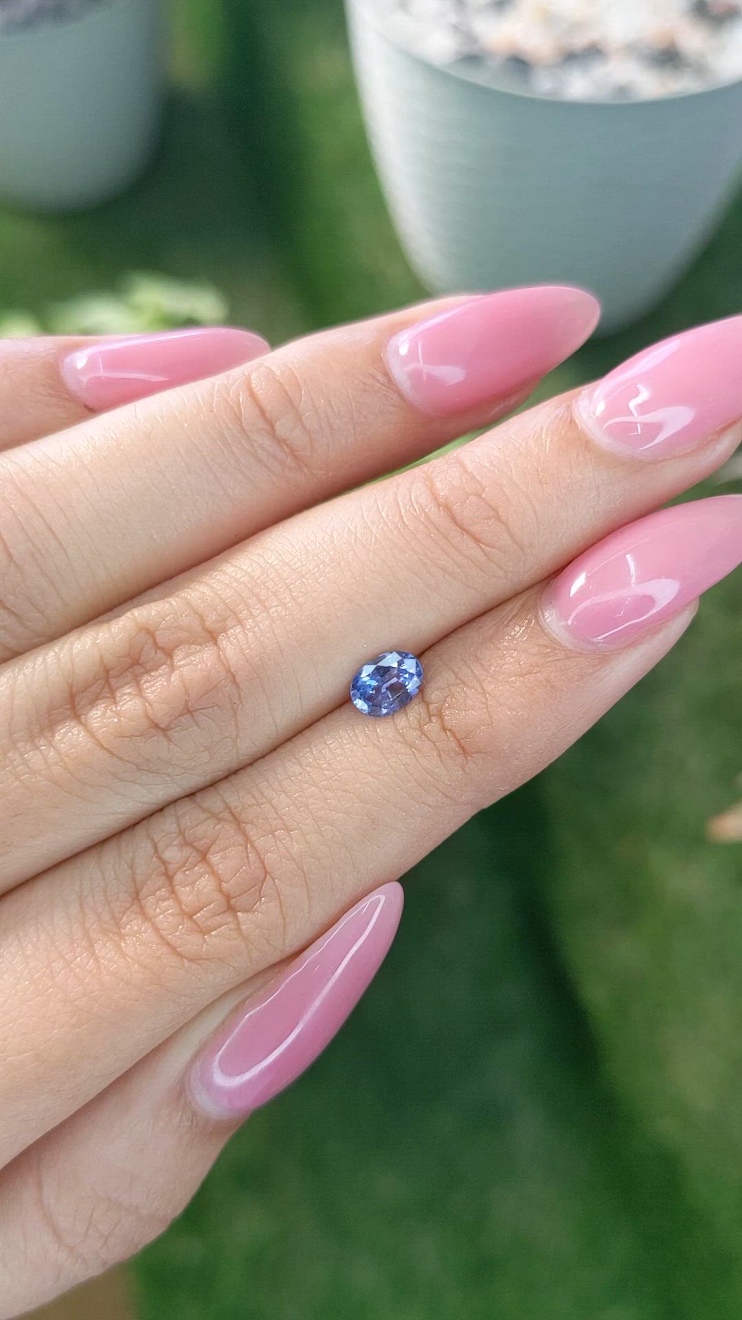 0.57 Ct. Blue Sapphire from Ceylon (Sri Lanka) Size Video