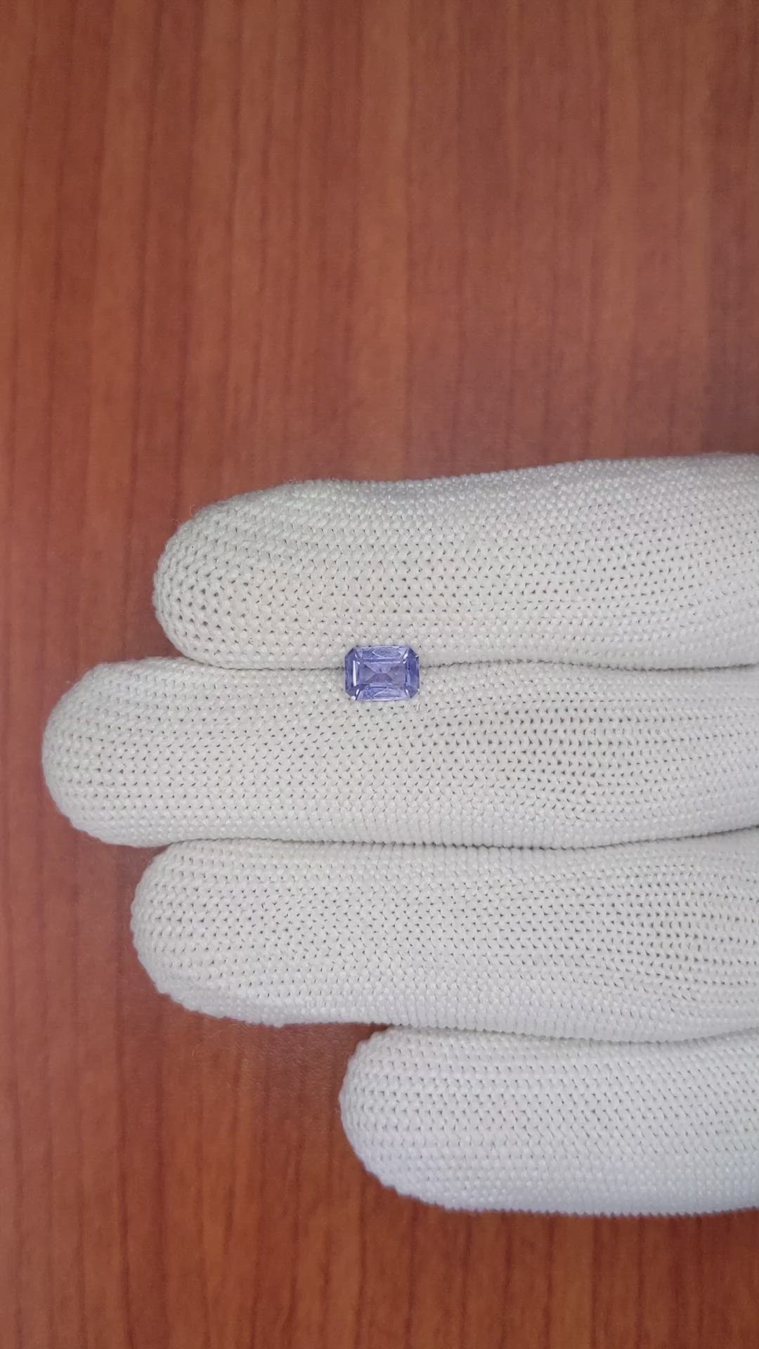 0.82 Ct. Violet Sapphire from Ceylon (Sri Lanka) Size Video