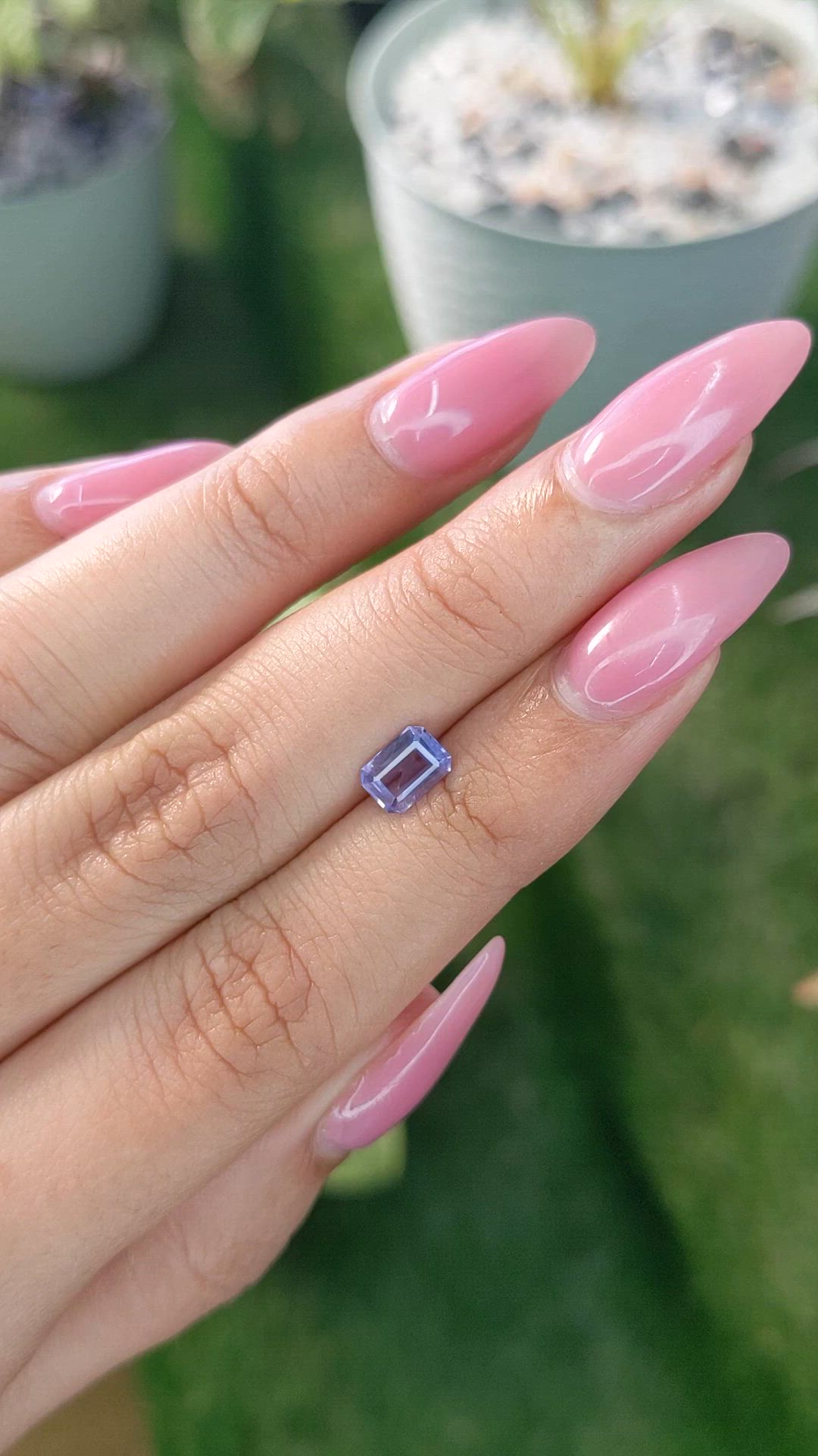 0.82 Ct. Violet Sapphire from Ceylon (Sri Lanka) Size Video
