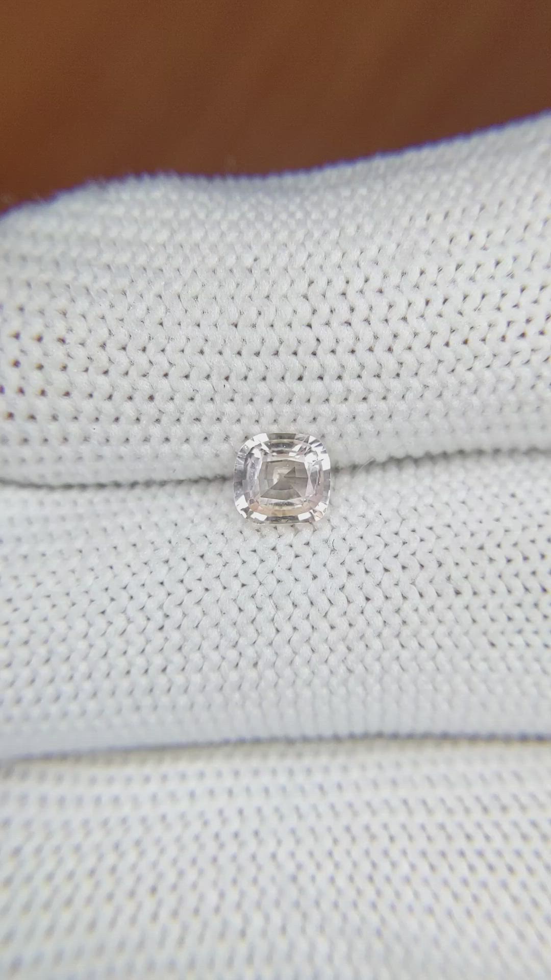 0.68 Ct. Peach Sapphire from Ceylon (Sri Lanka) Size Video