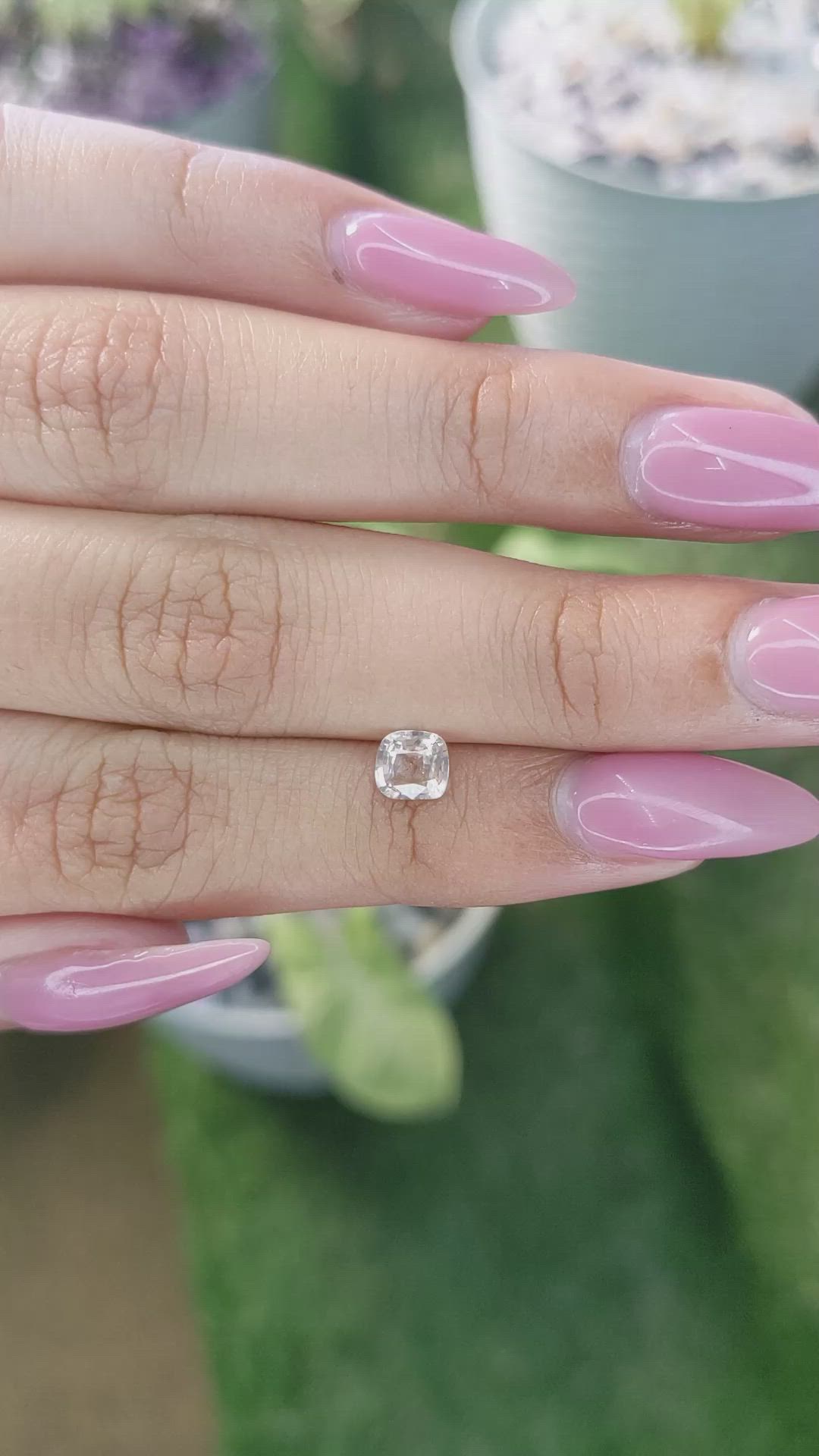 0.68 Ct. Peach Sapphire from Ceylon (Sri Lanka) Size Video