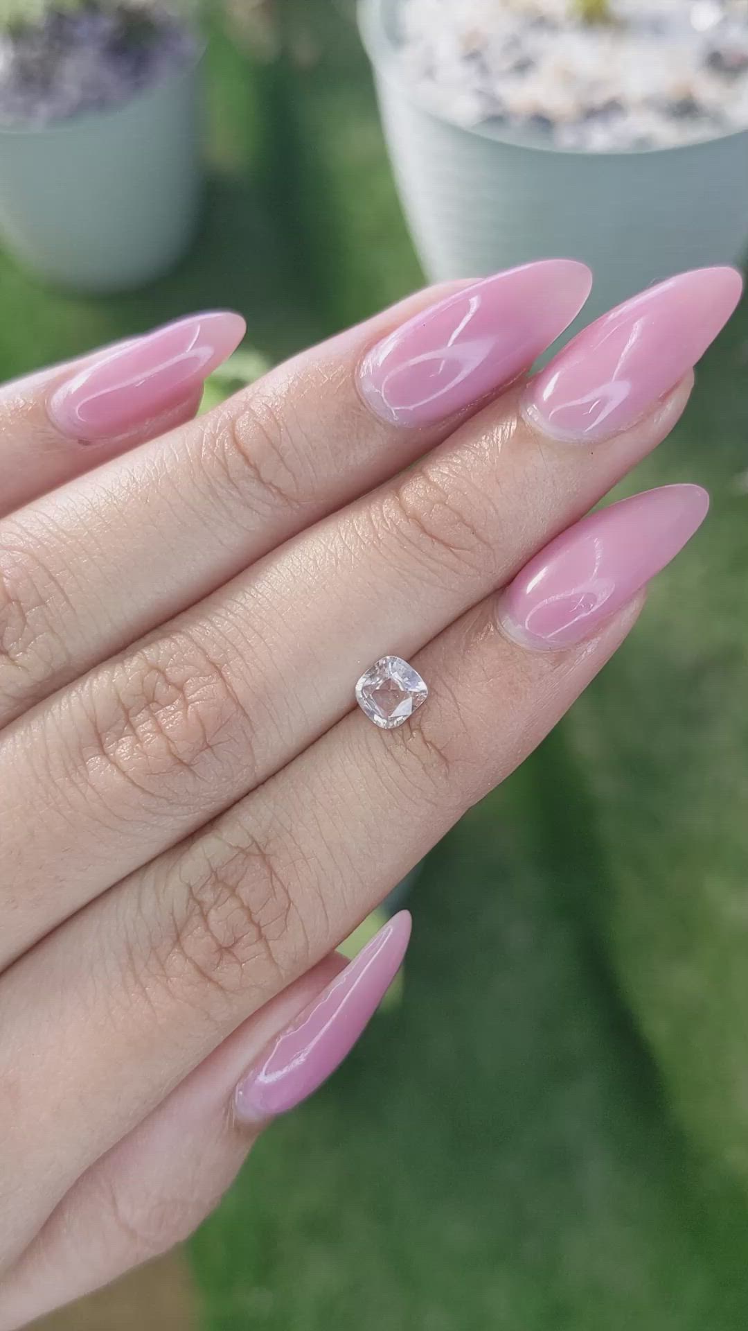 0.68 Ct. Peach Sapphire from Ceylon (Sri Lanka) Size Video