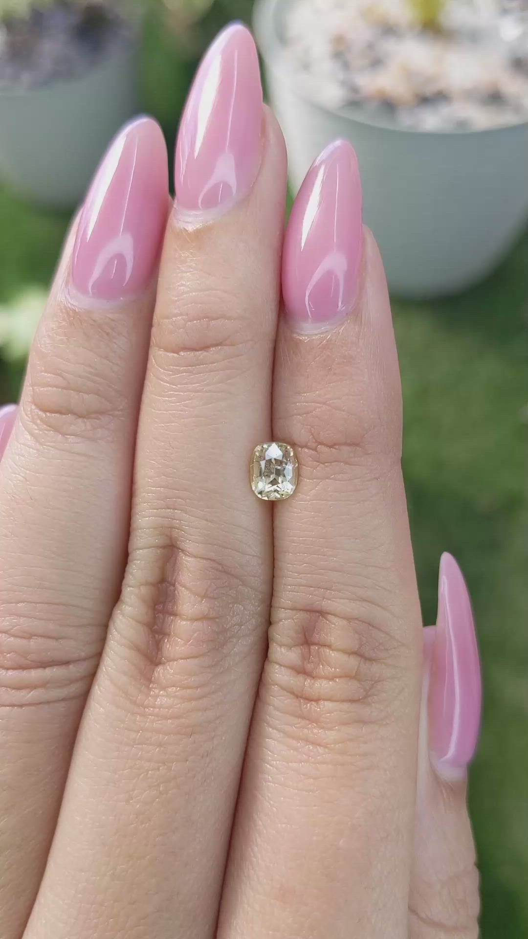 0.88 Ct. Yellow Sapphire from Ceylon (Sri Lanka) Size Video