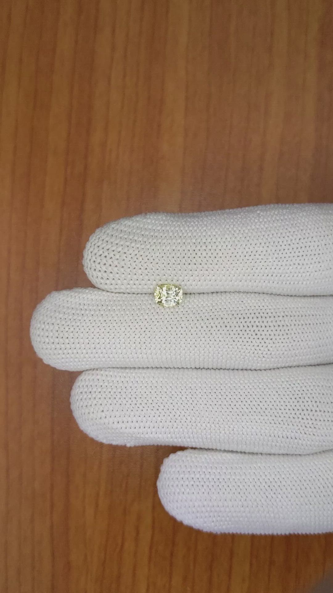 0.88 Ct. Yellow Sapphire from Ceylon (Sri Lanka) Size Video