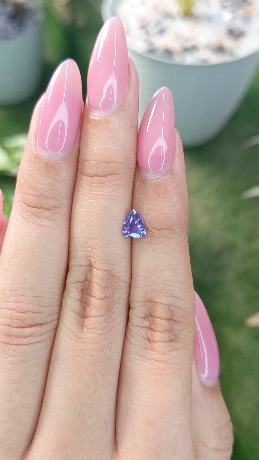 0.80 Ct. Purple Sapphire from Ceylon (Sri Lanka) Size Video
