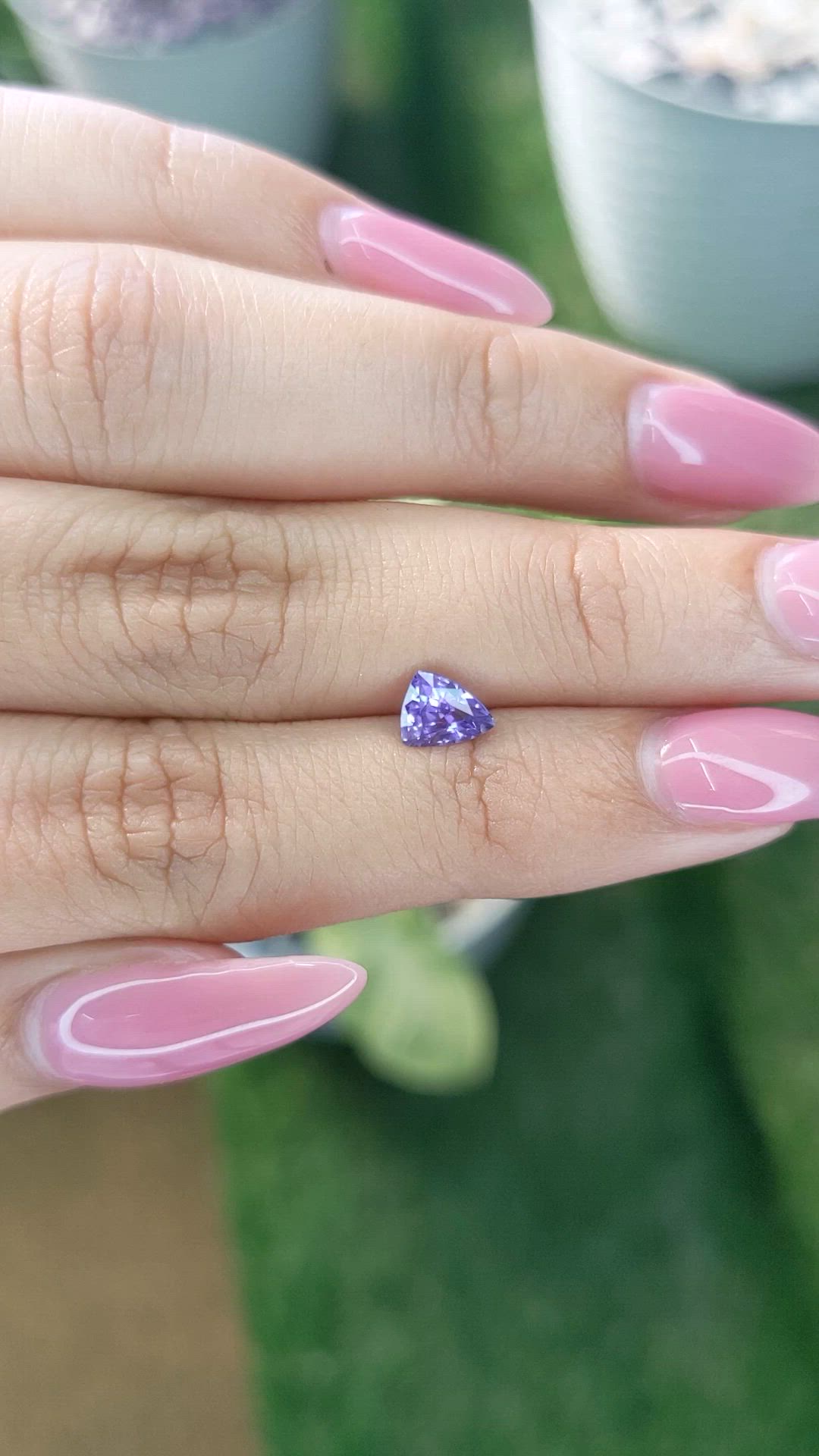 0.80 Ct. Purple Sapphire from Ceylon (Sri Lanka) Size Video
